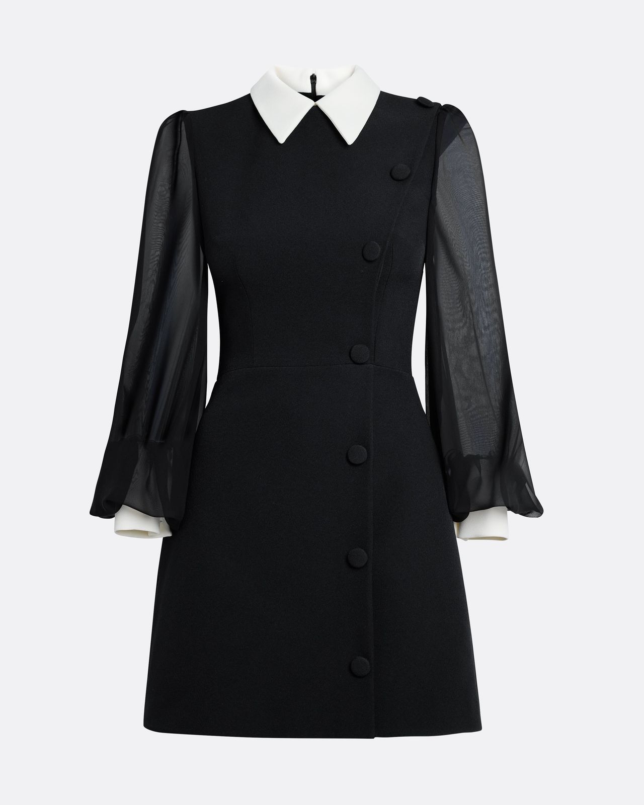 Karena Short Dress In Ivory On Black