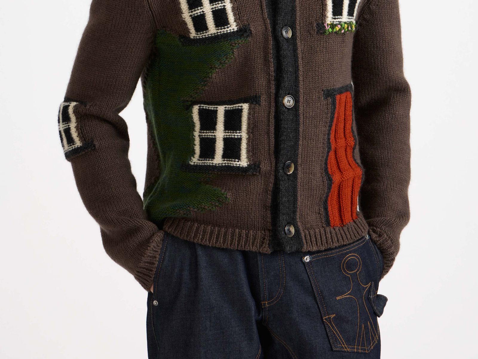 CL_HOUSE POLO CARDIGAN - CHESTNUT_KW1512YN0461