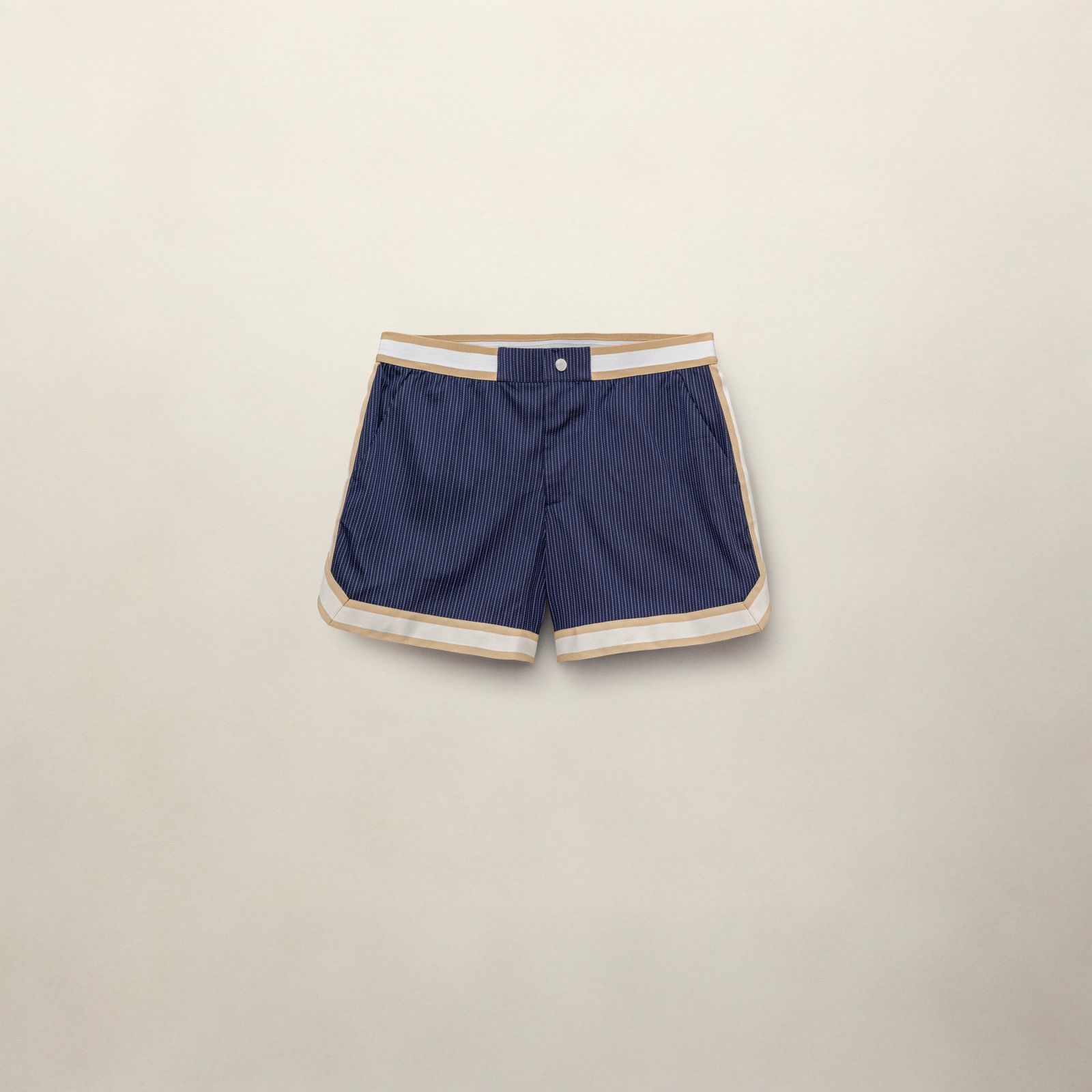 Italian Baller Swimshort - Pinstripe Navy
