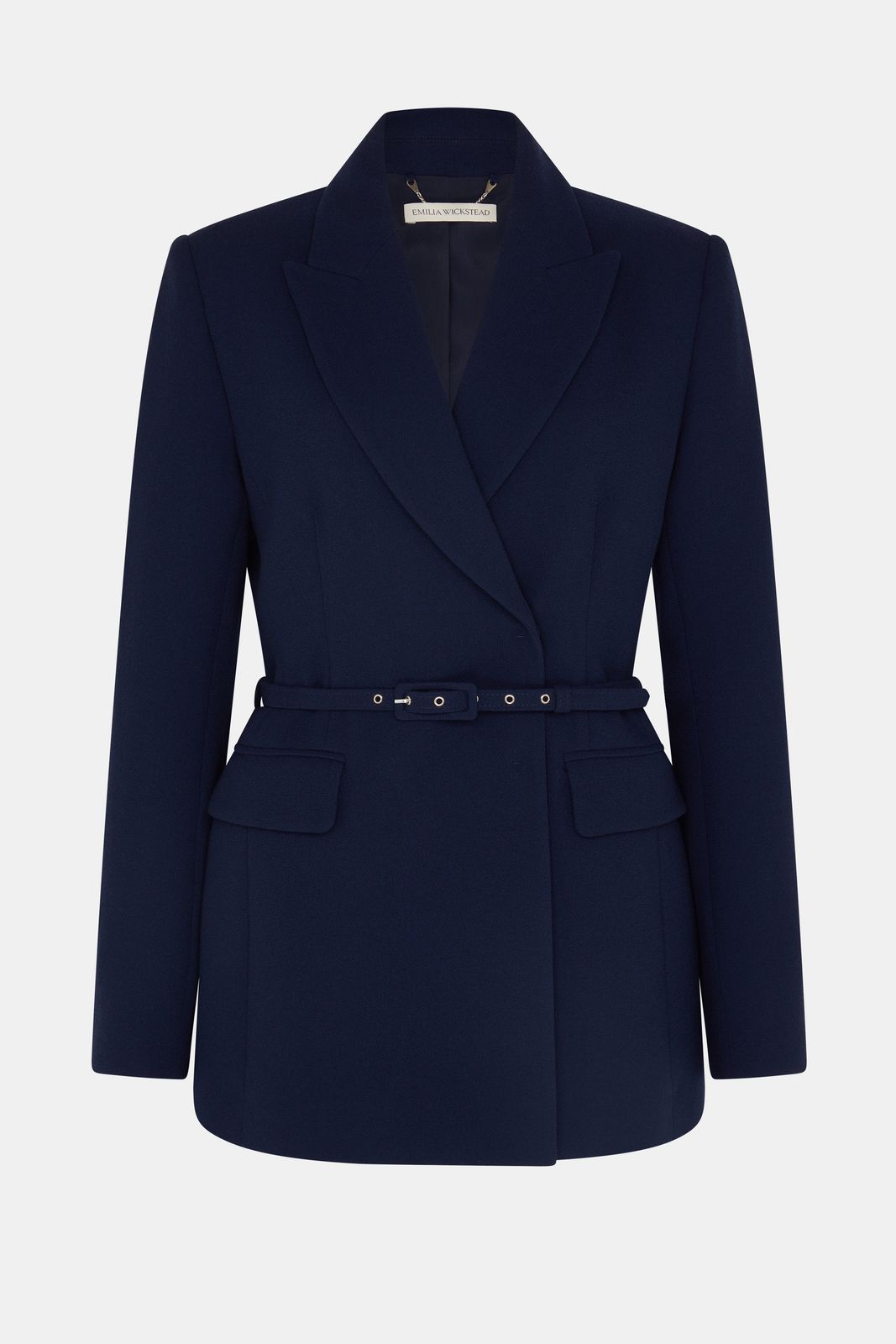 Danya Jacket in Navy Single Wool Crepe