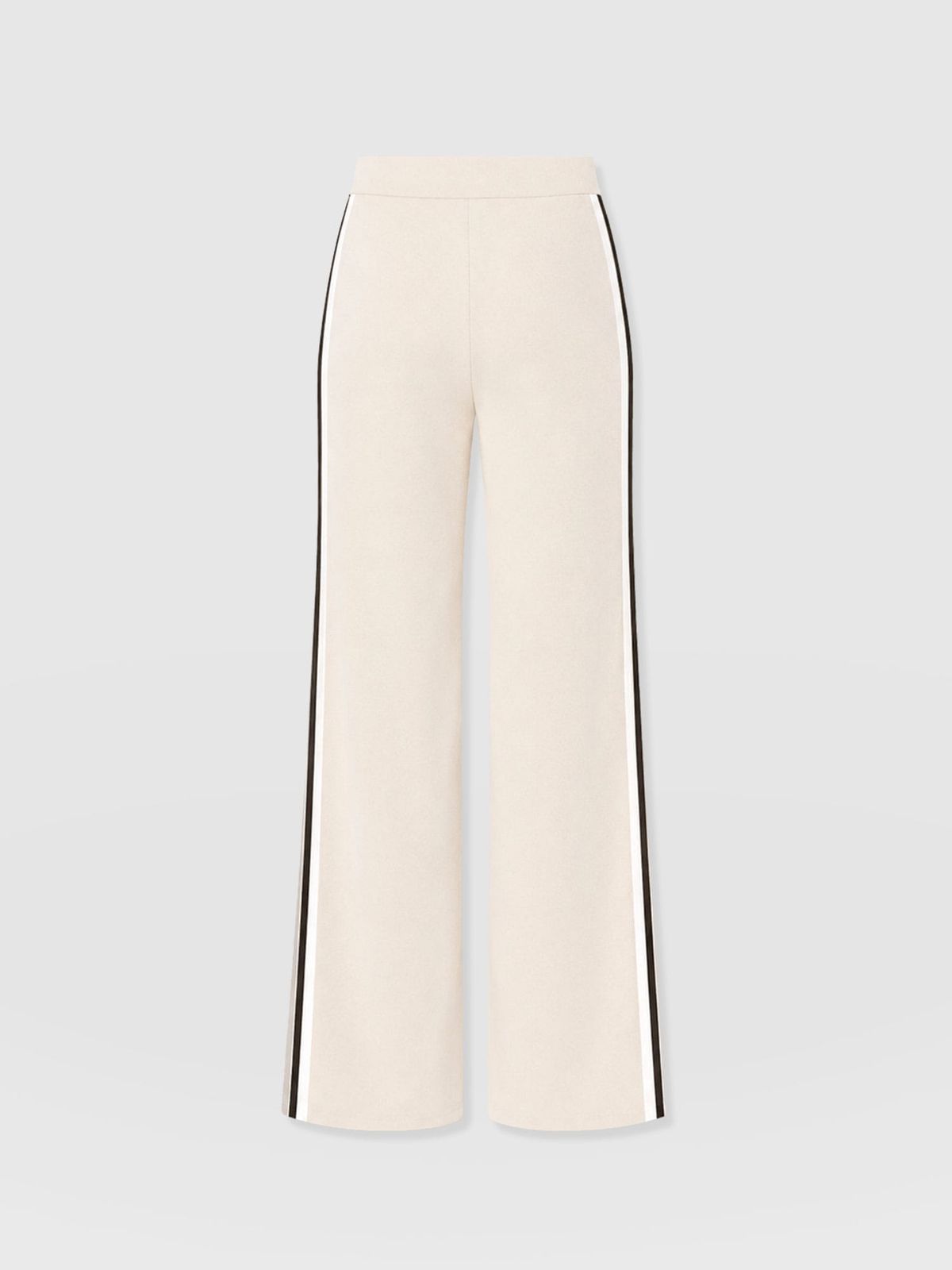 Hoxton Wide Leg Pant - Cream - Black Stripe