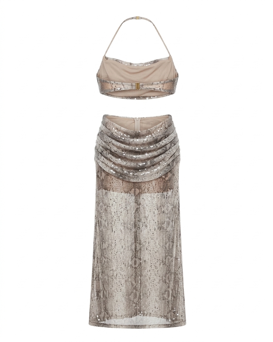 Hera Maxi Skirt In Slither