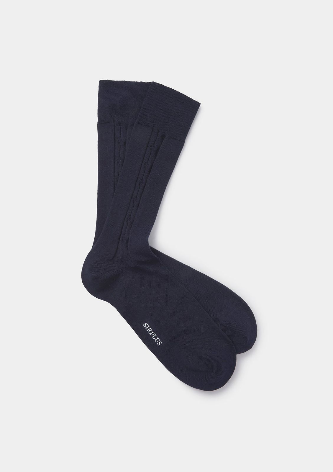 Navy Blue Cable Sock