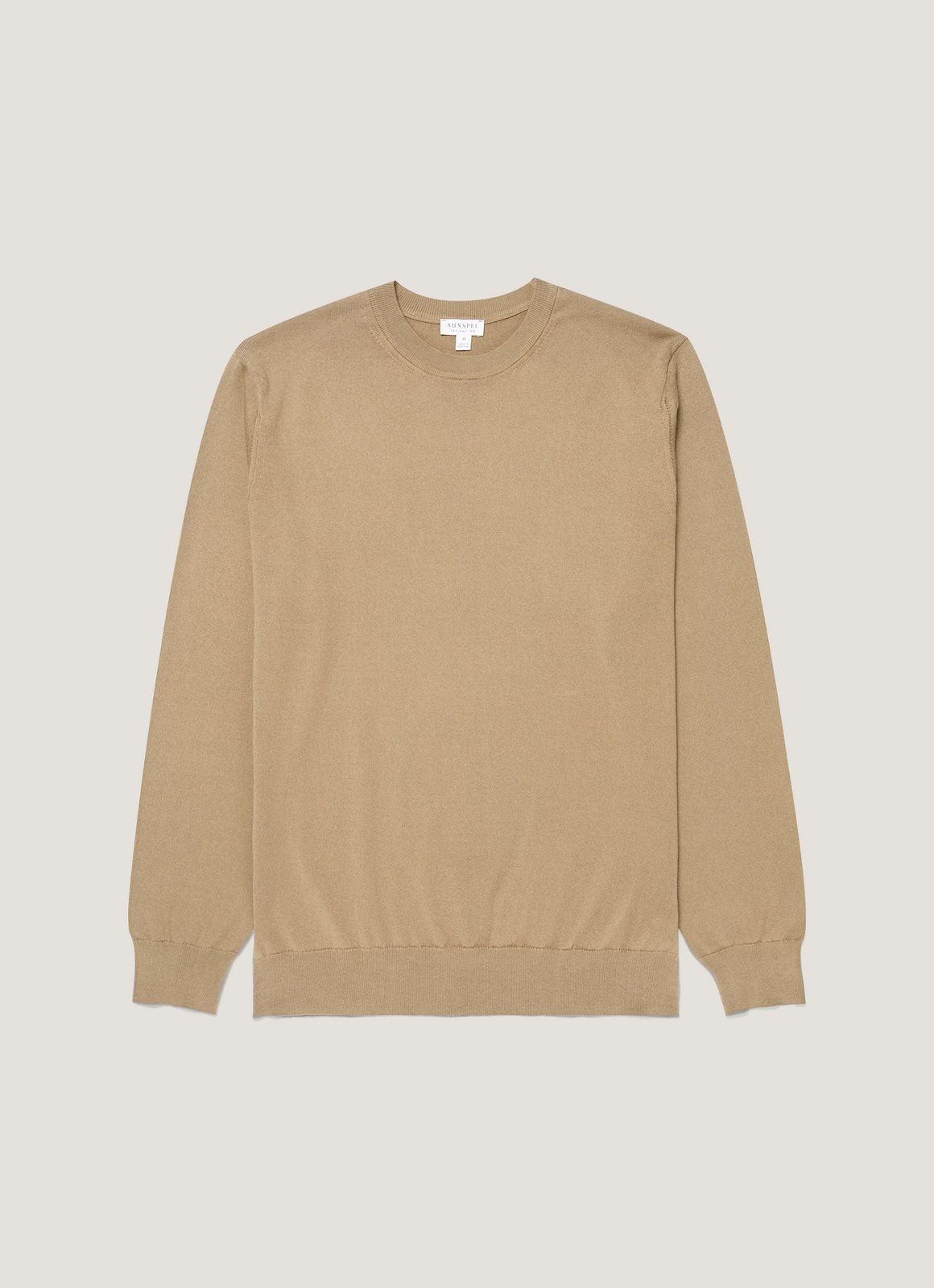 Men's Lightweight Cotton Jumper in Dark Stone