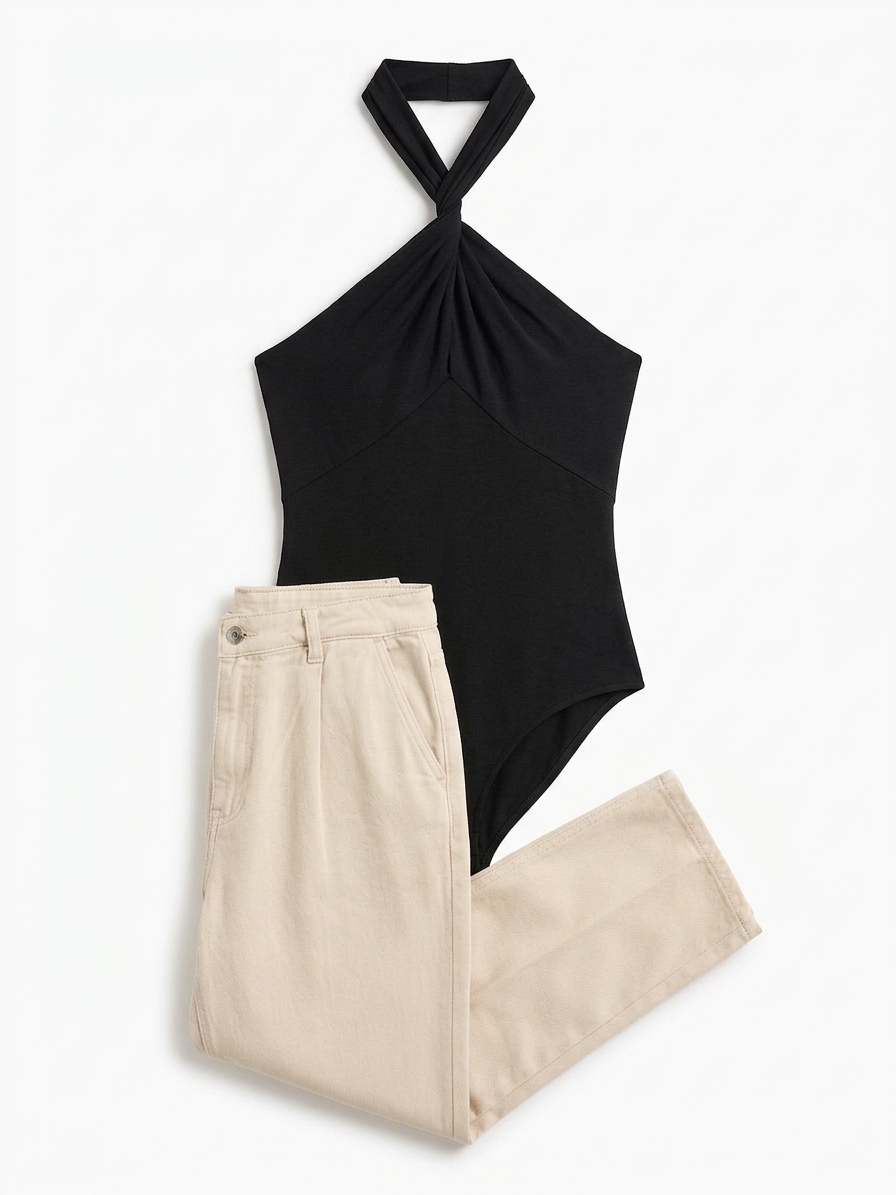 Nelson Halter Top In Black