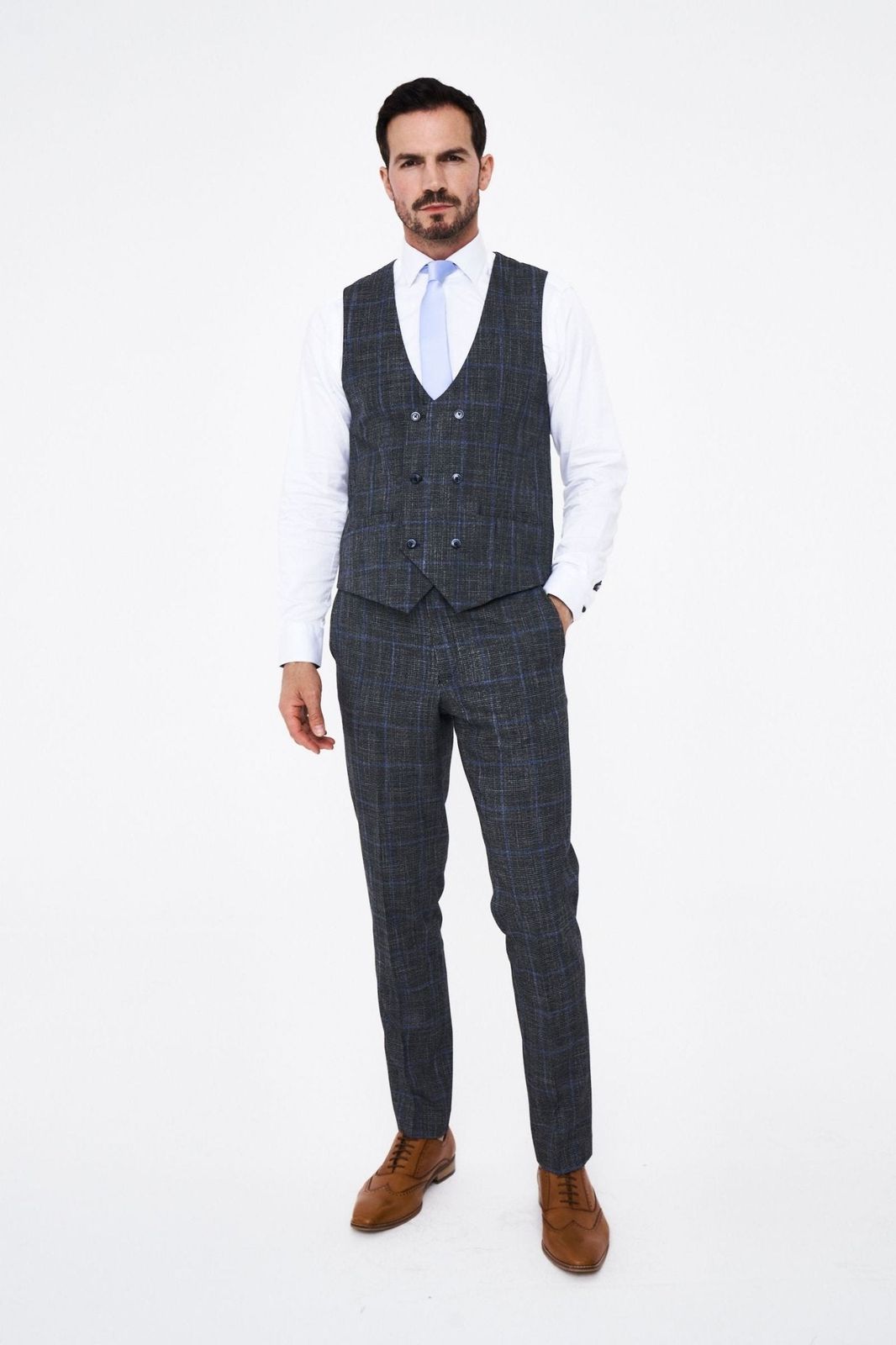 Power Grey Tweed waistcoat