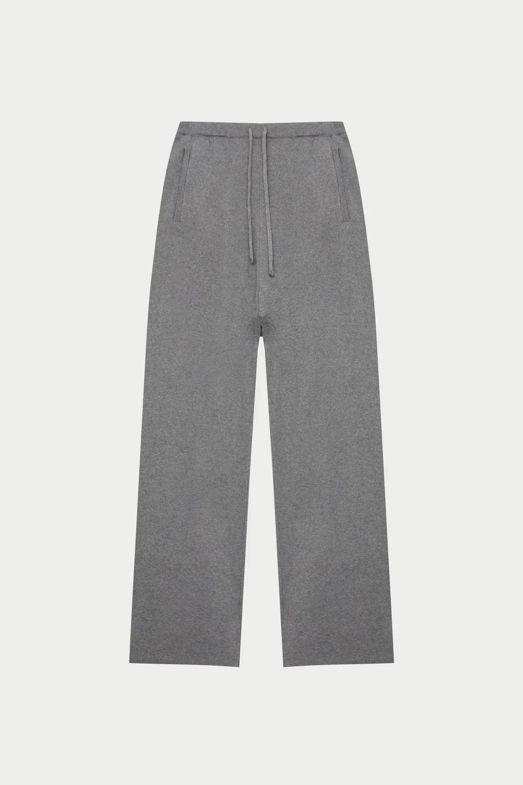 KNITTED RELAXED JOGGERS - GREY MARL