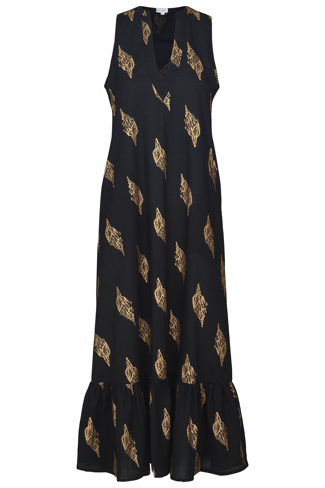 Cotton Lombock Midi Dress In Midnight