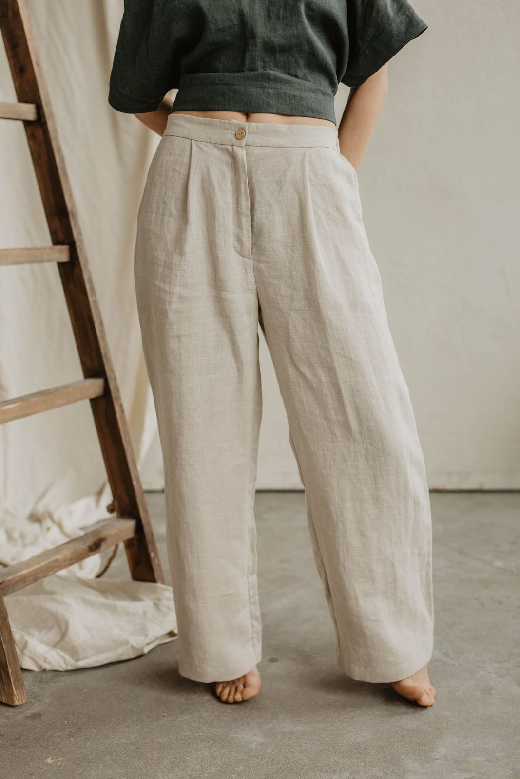Viltė Women's Linen Trousers | 100% Linen | Choice of Colour