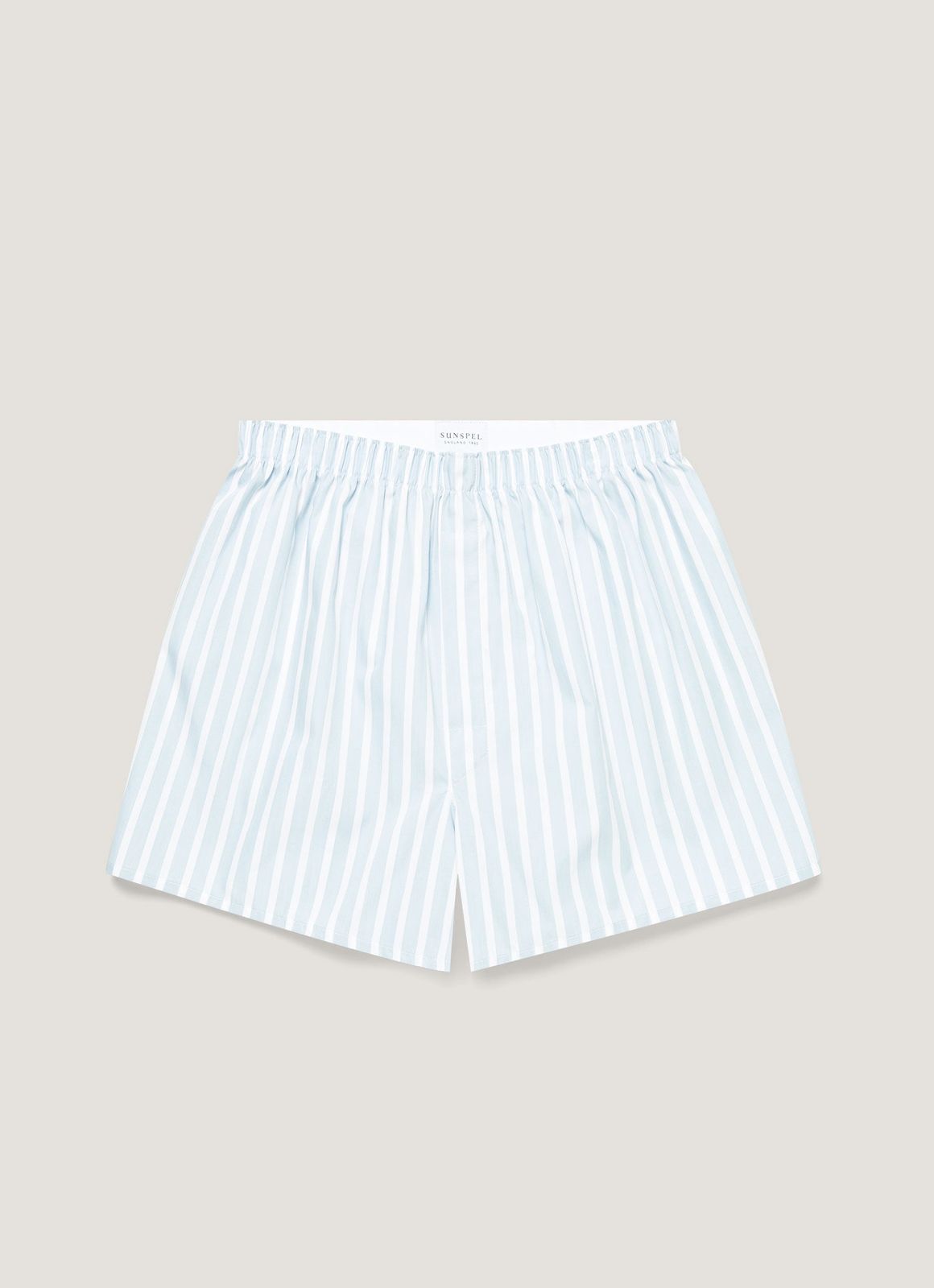 Men's Classic Boxer Short in Sky Blue/White