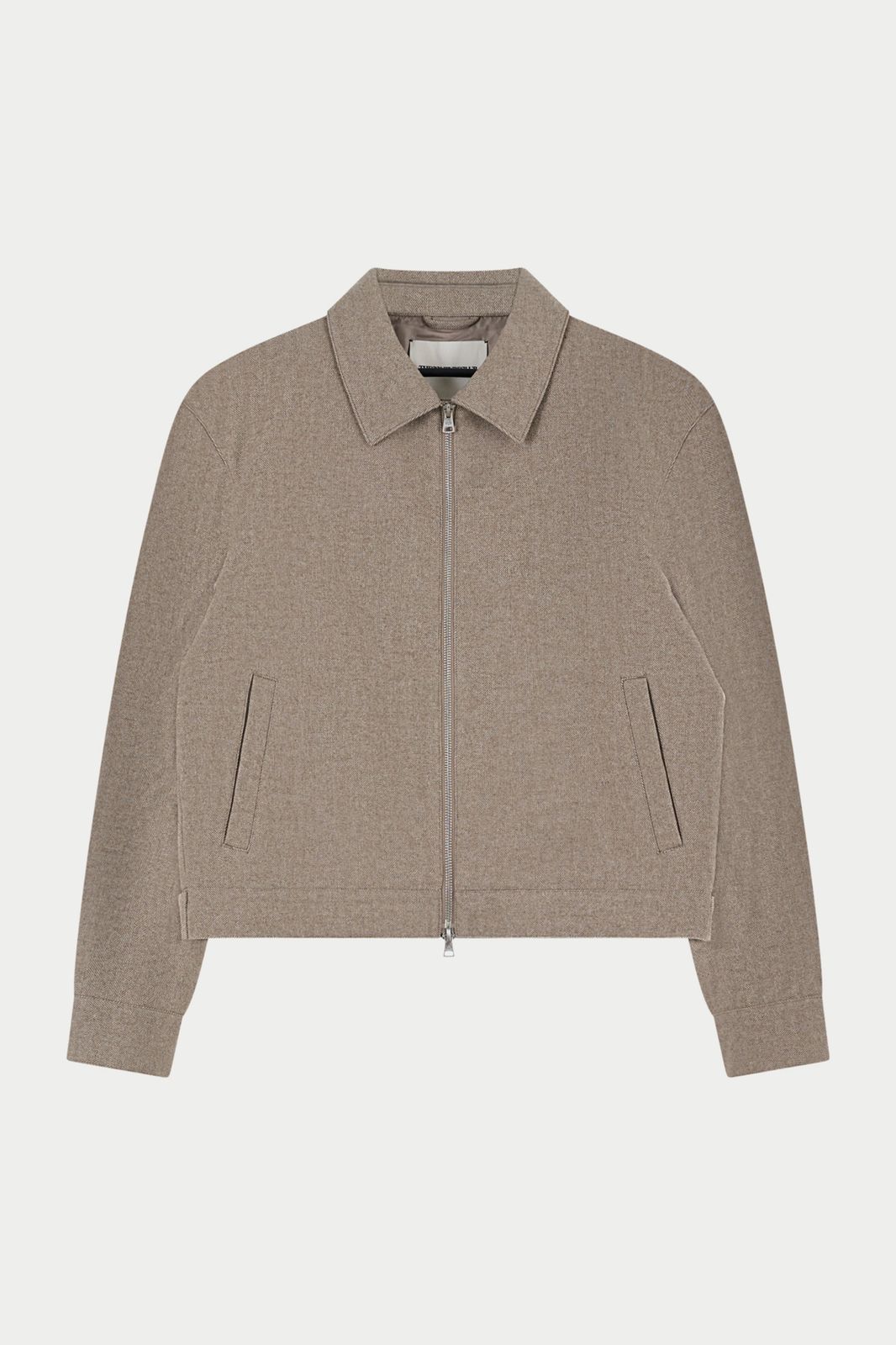 TAILORED HERRINGBONE JACKET - BEIGE