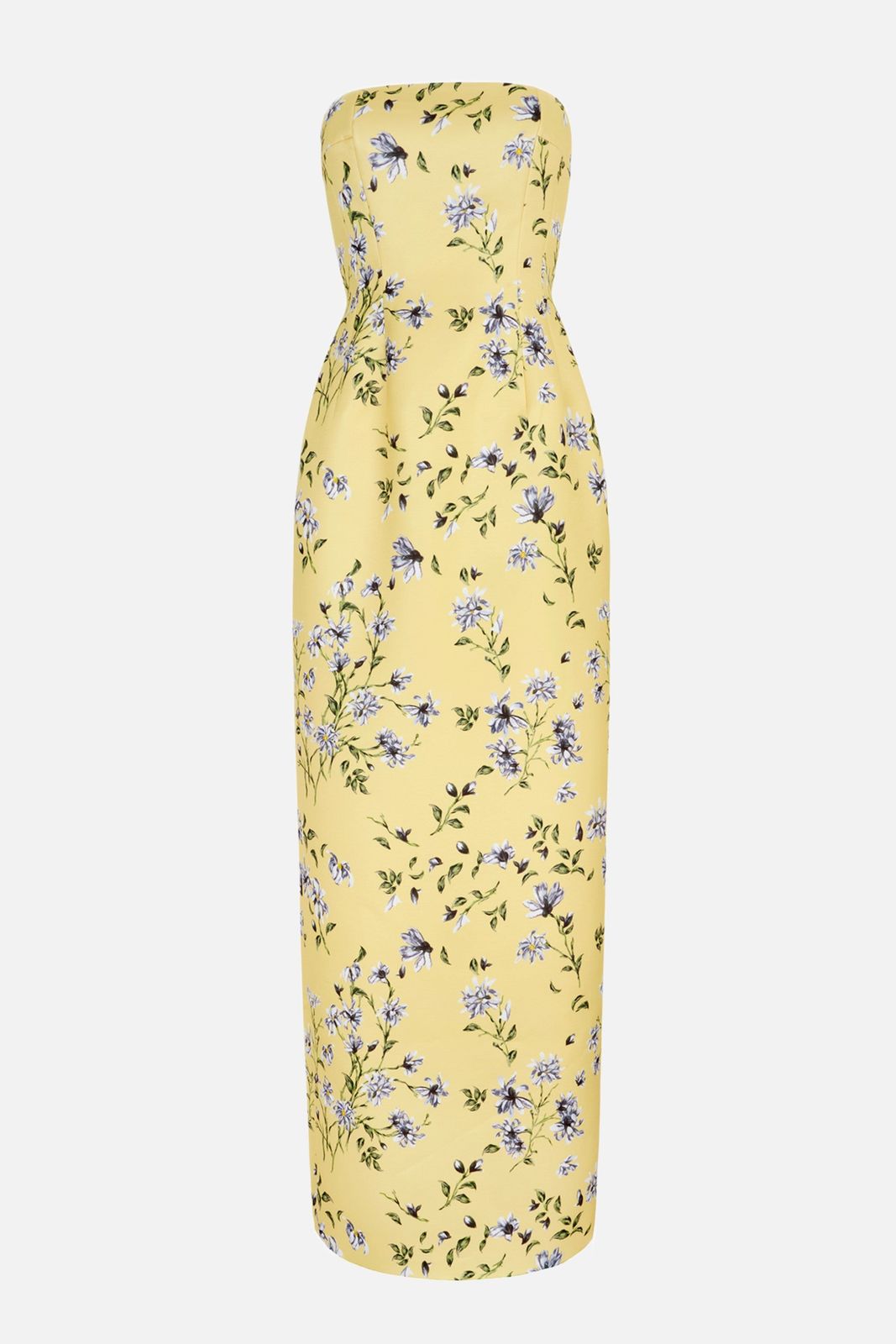 Laelia Dress in Butter Yellow Magnolia in Taffeta Faille