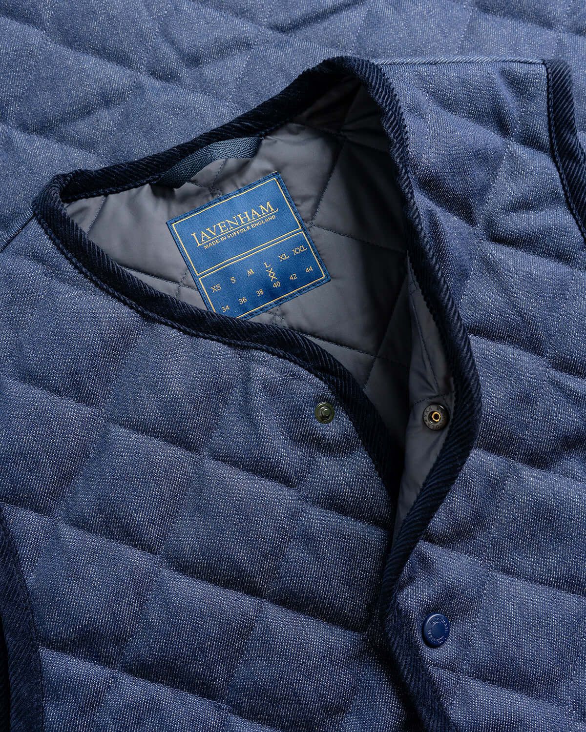 Hiut x Lavenham Men's Indigo Denim Gilet