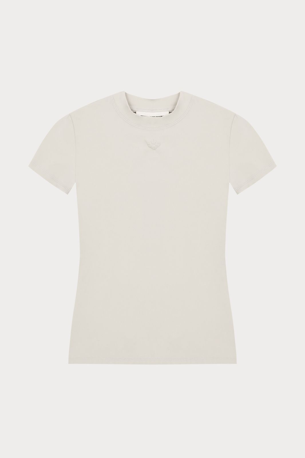 SCULPTING STRETCH EMBLEM BABY TEE - BONE