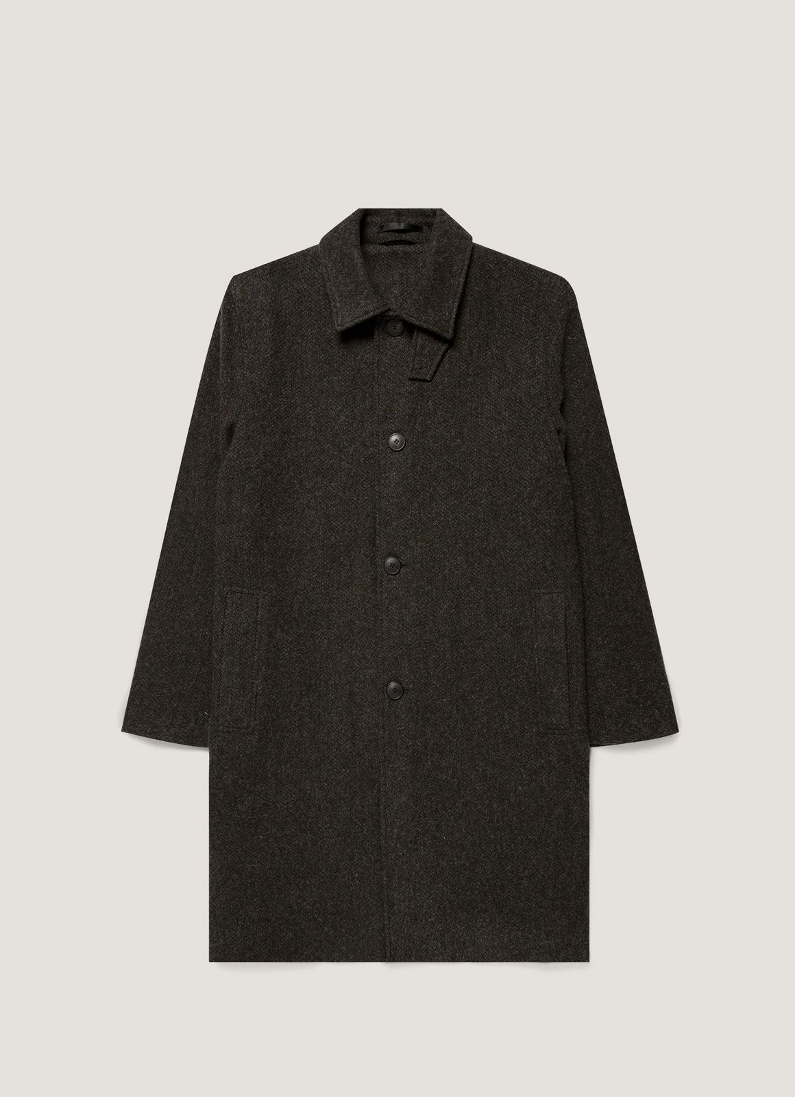 Men's Tweed Overcoat in Loden Green
