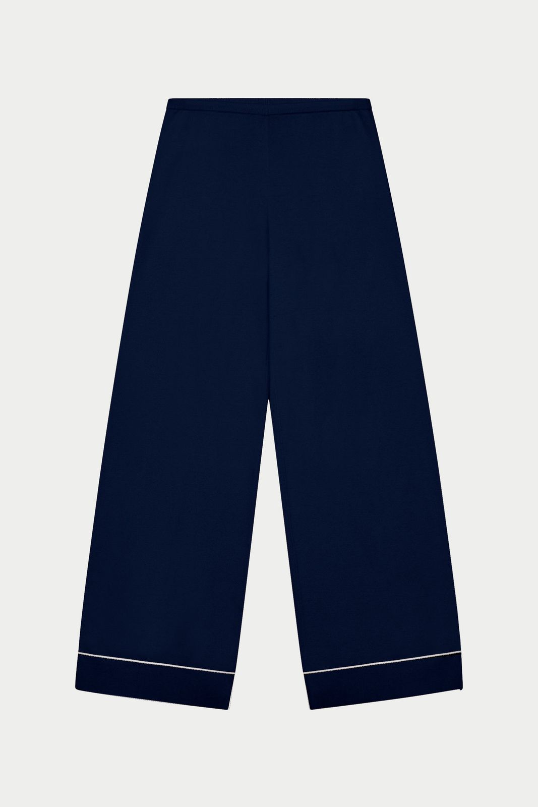 KNITTED PANEL TROUSERS - NAVY