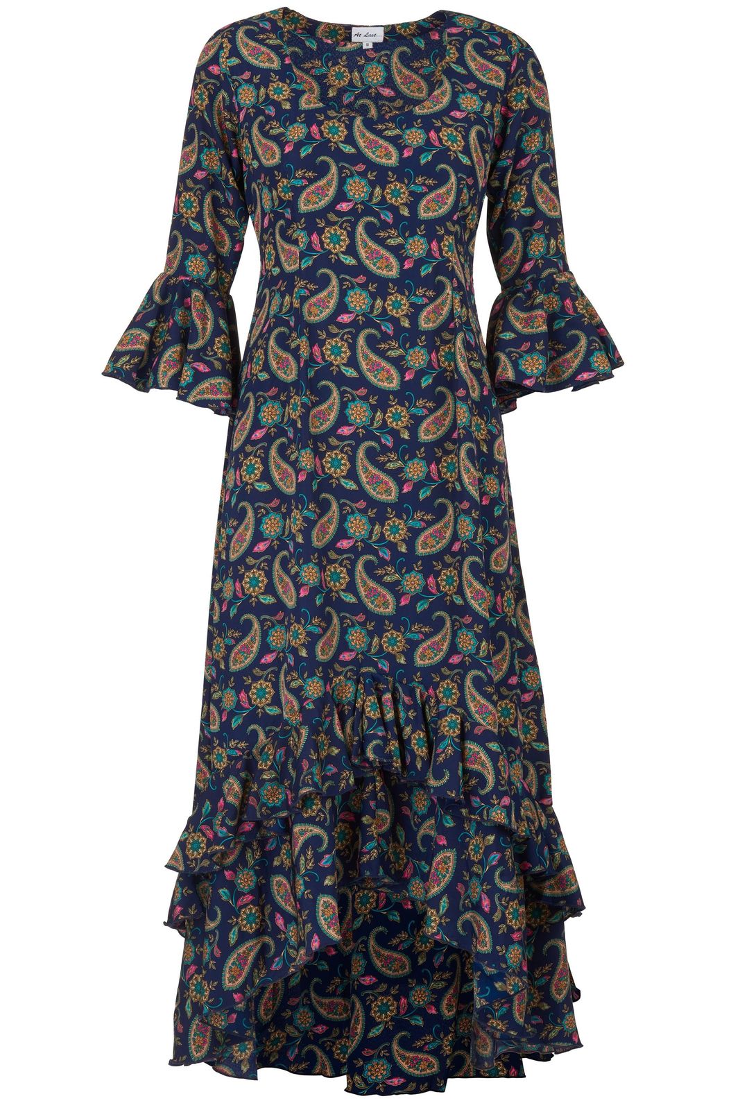 Victoria Midi Dress In Navy Teardrop