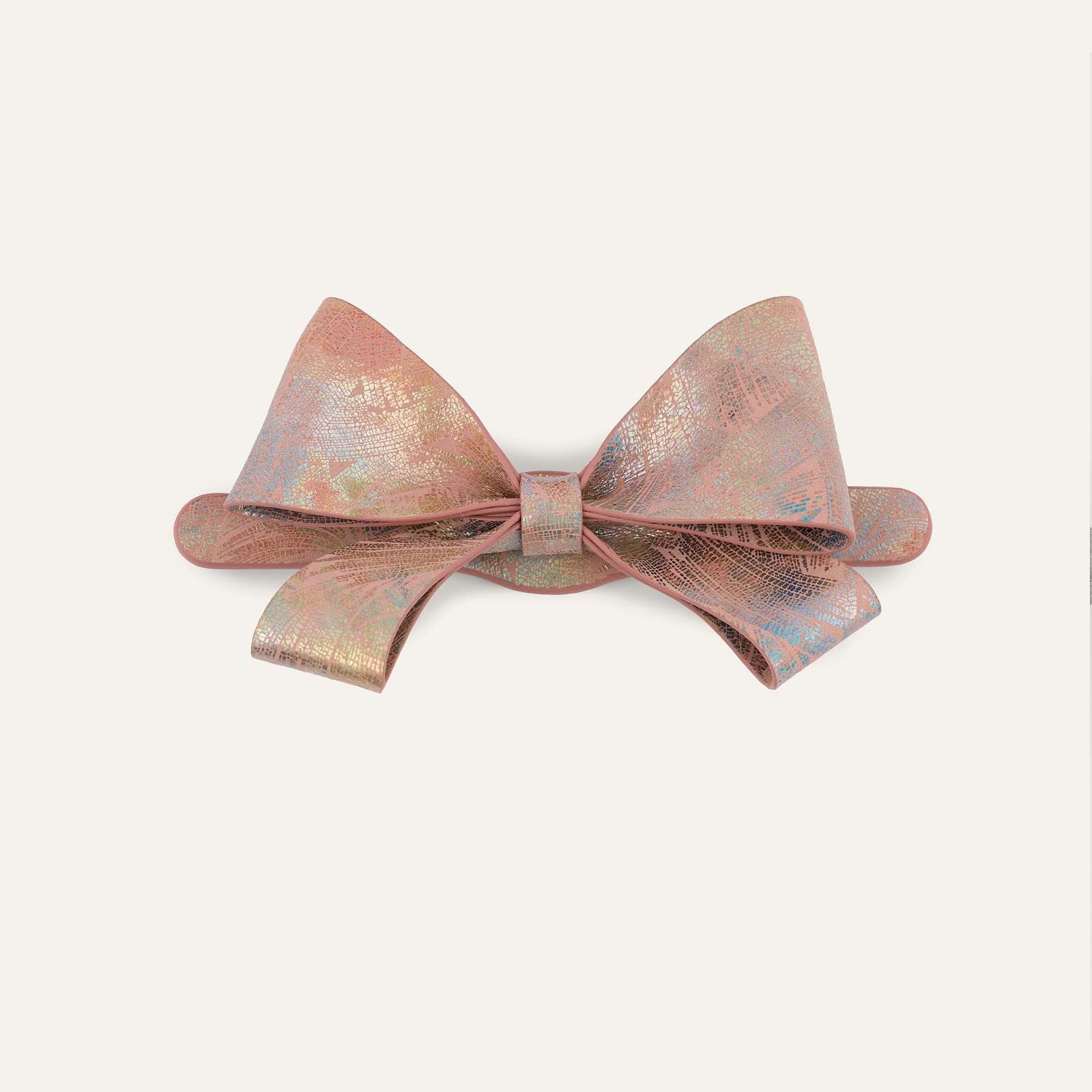 Bijoux Bow Mini | Peach Strokes with Gold hardware