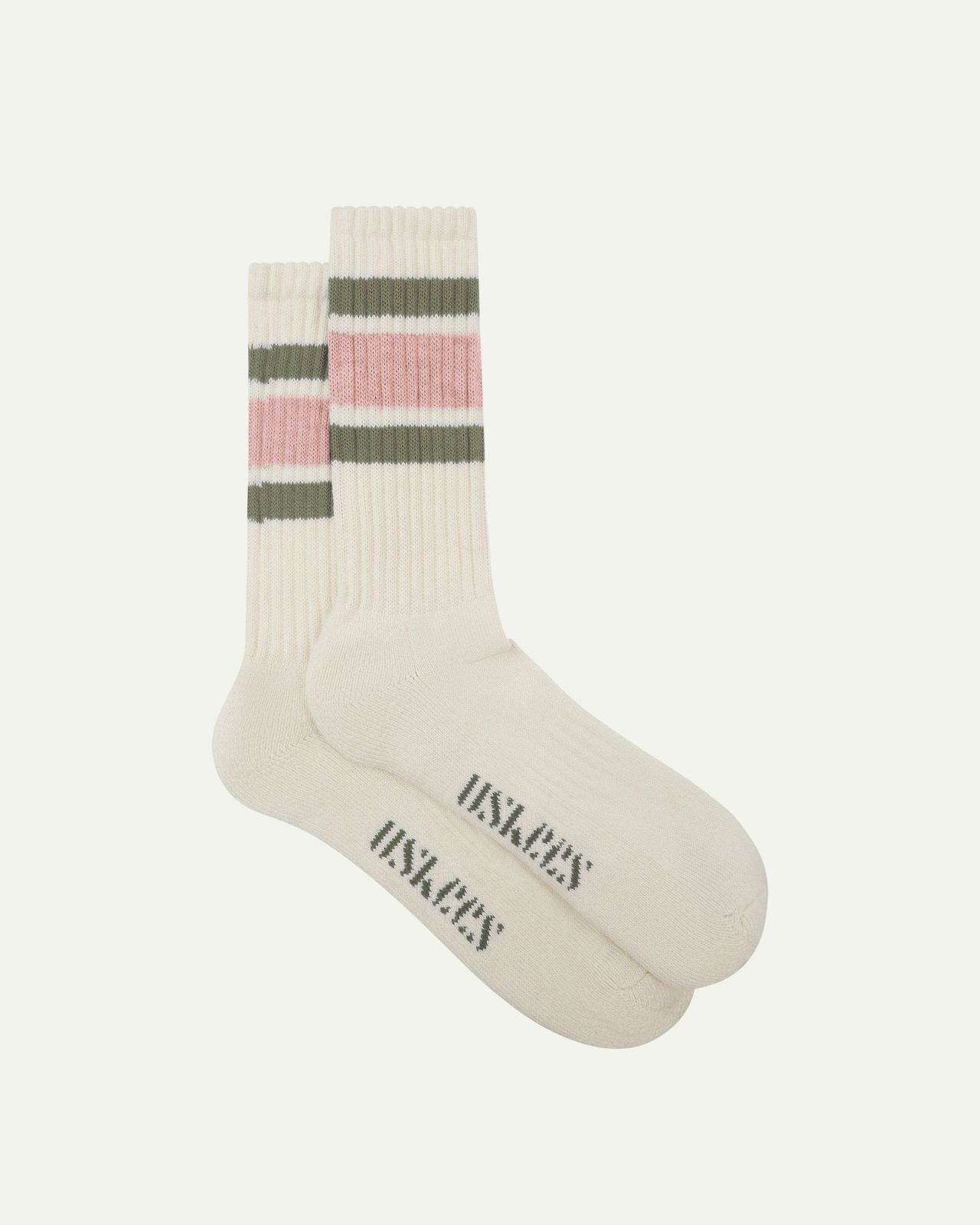 4011 College Stripe Socks in dusty pink