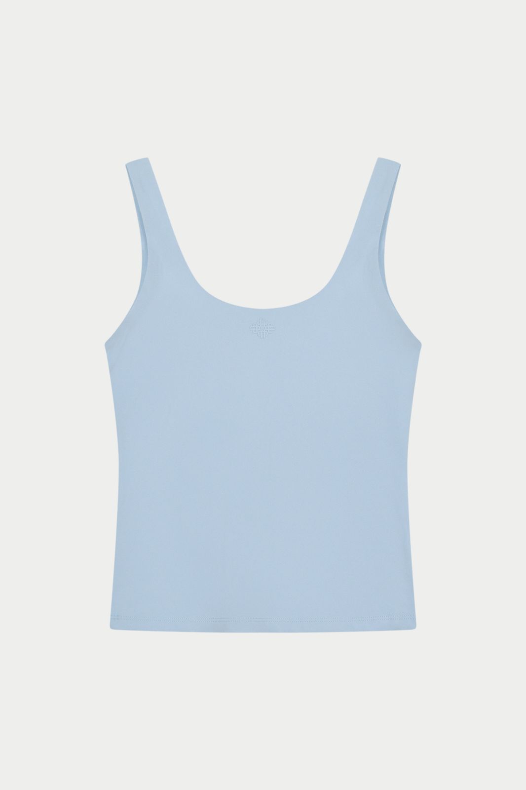 SCULPTING STRETCH SCOOP NECK SPORTS TOP - POWDER BLUE
