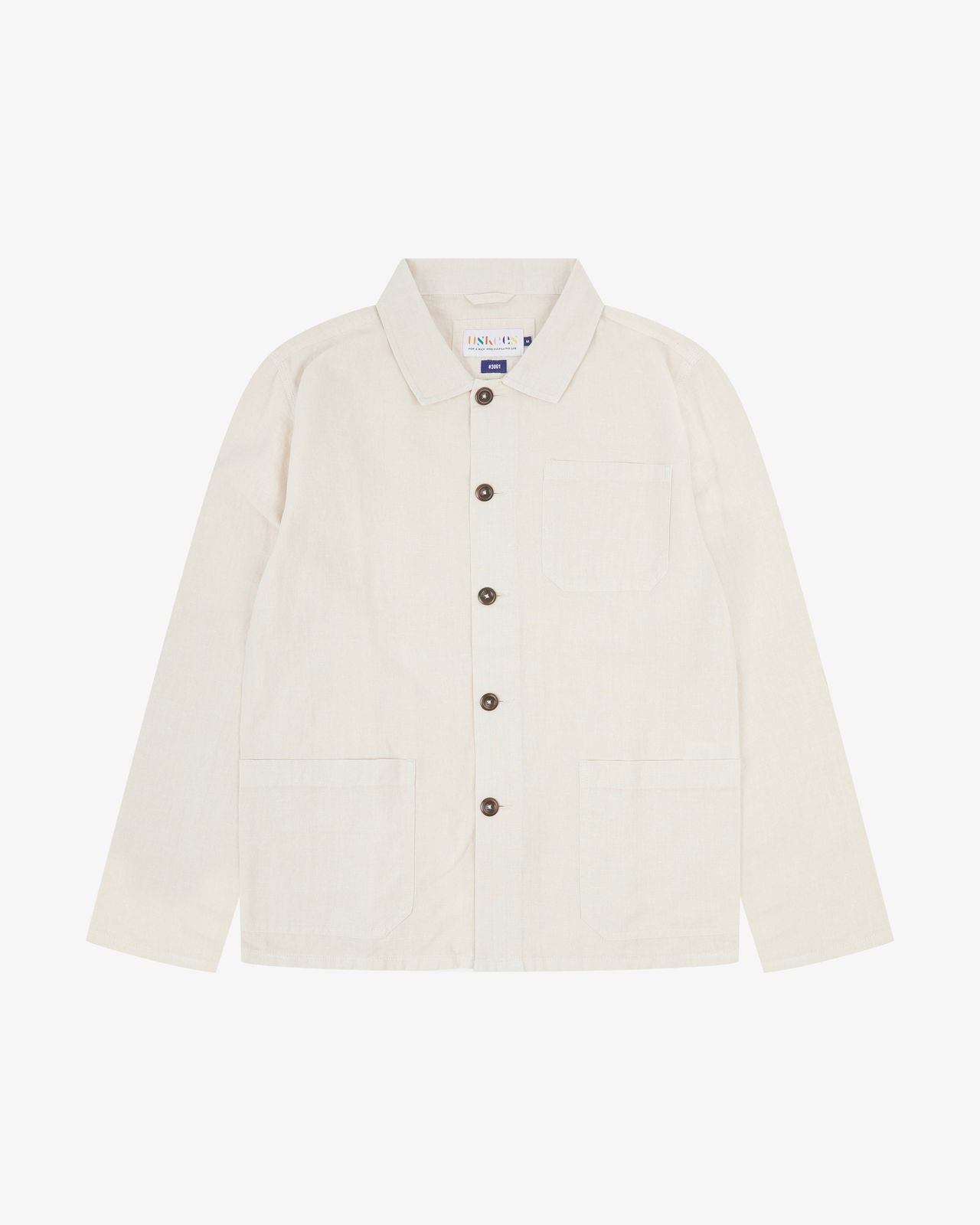 3001 Linen blend overshirt - marble