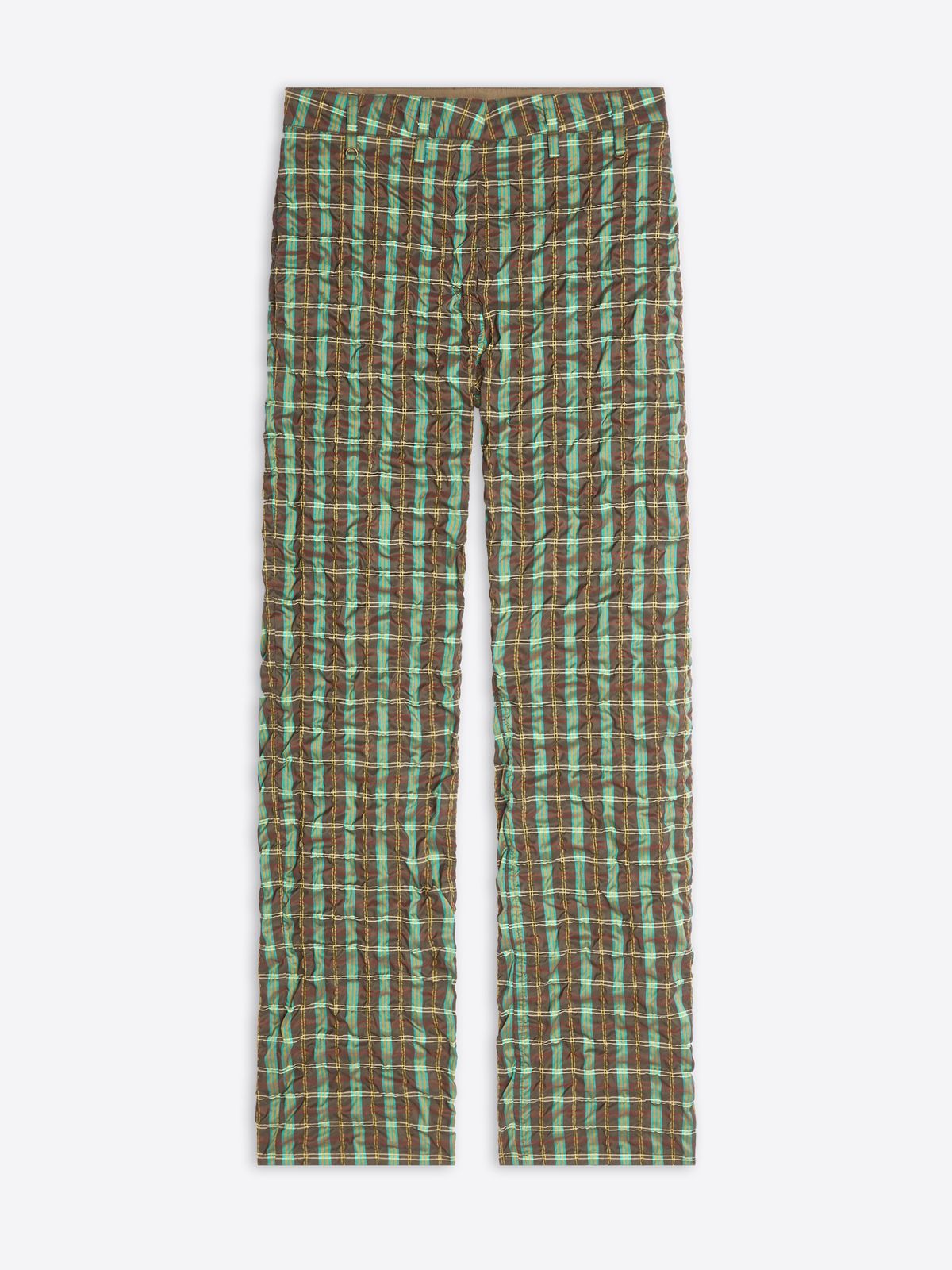 Belted seersucker pants