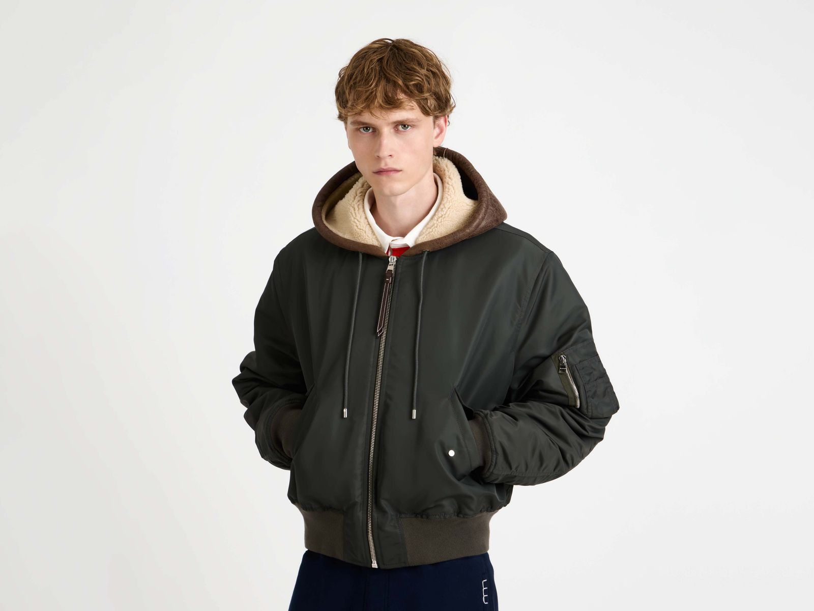 CL_HOODED BOMBER JACKET - DARK KHAKI_JK0388PG1875