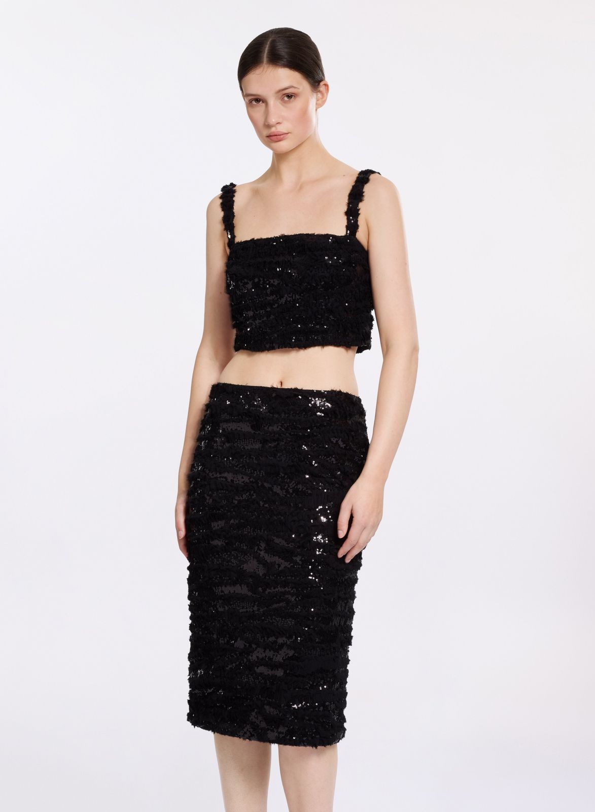 Sequined Crop Top