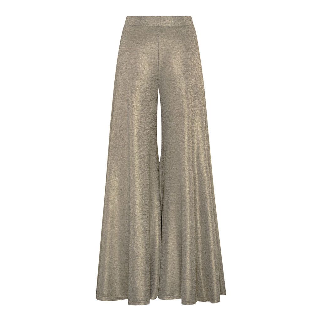 Ophelia Gold Drape Flare Trousers