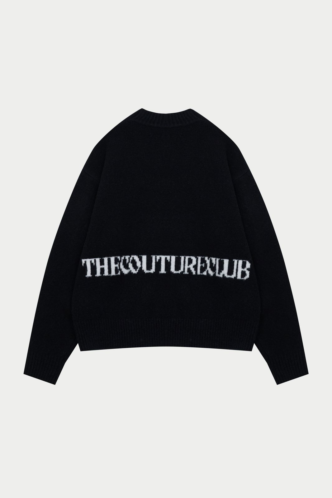 COPYRIGHT BRUSHED KNIT JUMPER - BLACK