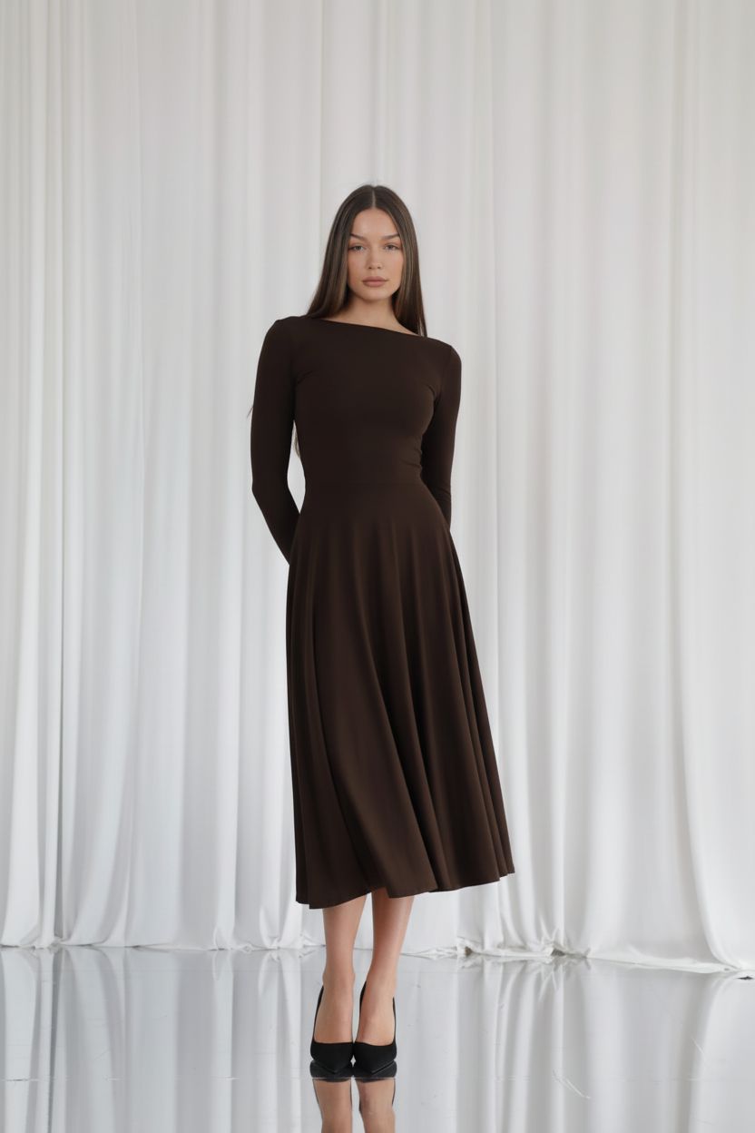 Moya Reversible Neckline Maxi Dress