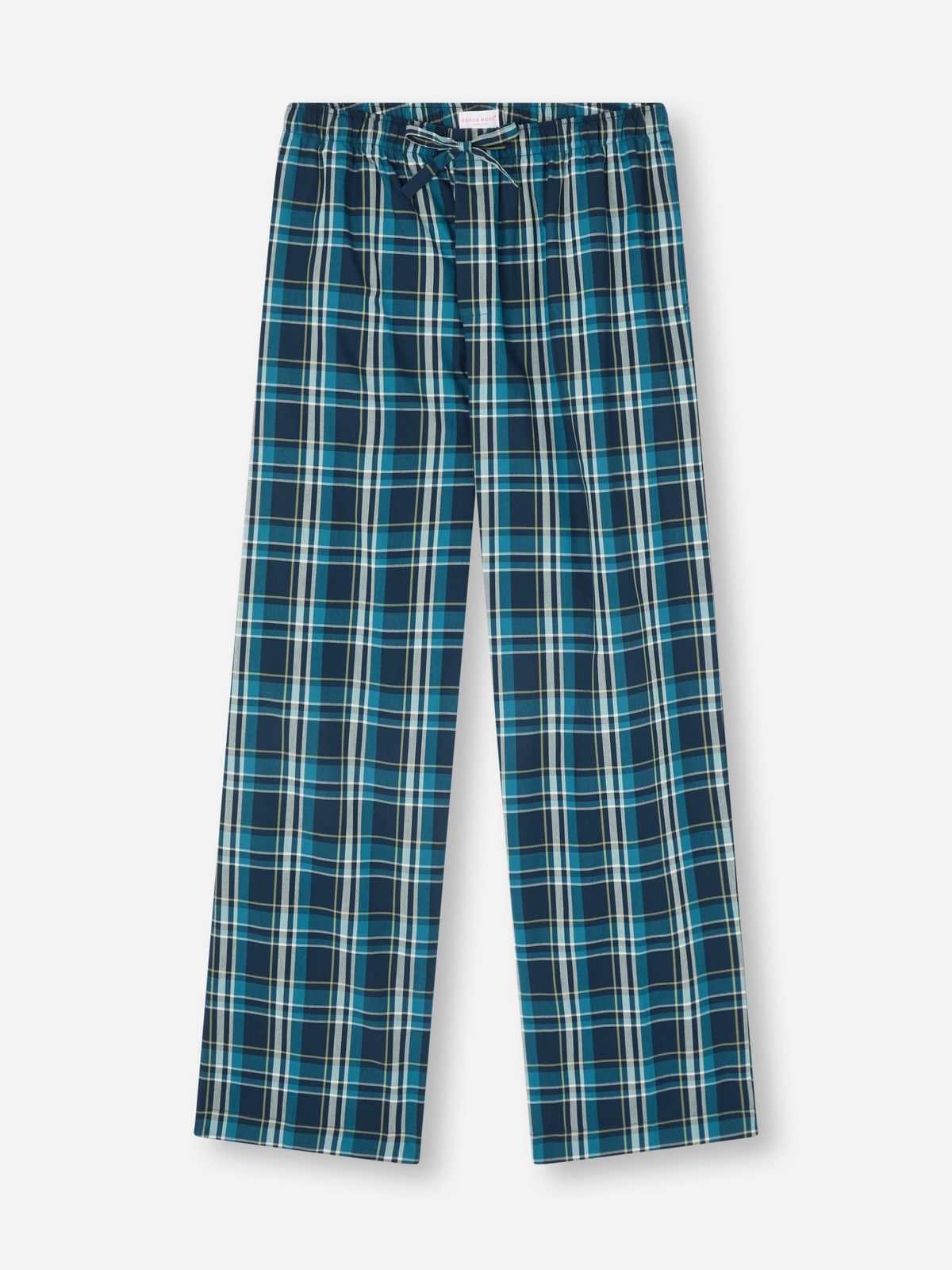 Barker Cotton Lounge Trousers Blue & Teal Check