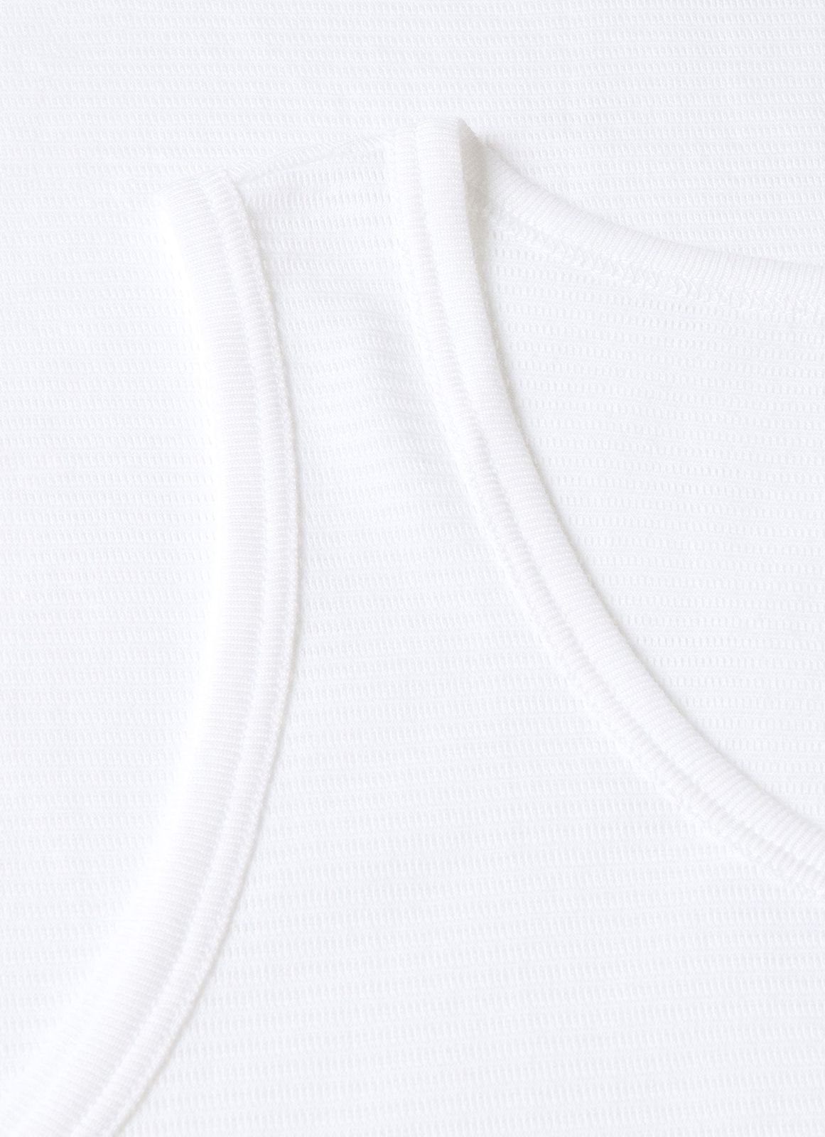 Men's Cellular Cotton Underwear Vest in White