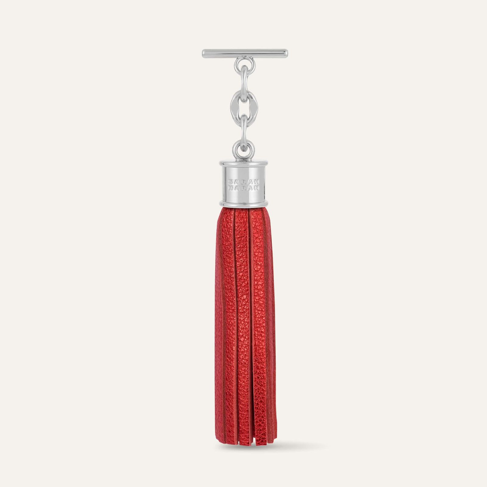 Capsule Tassel Classic | Metallic Red with Silver hardware