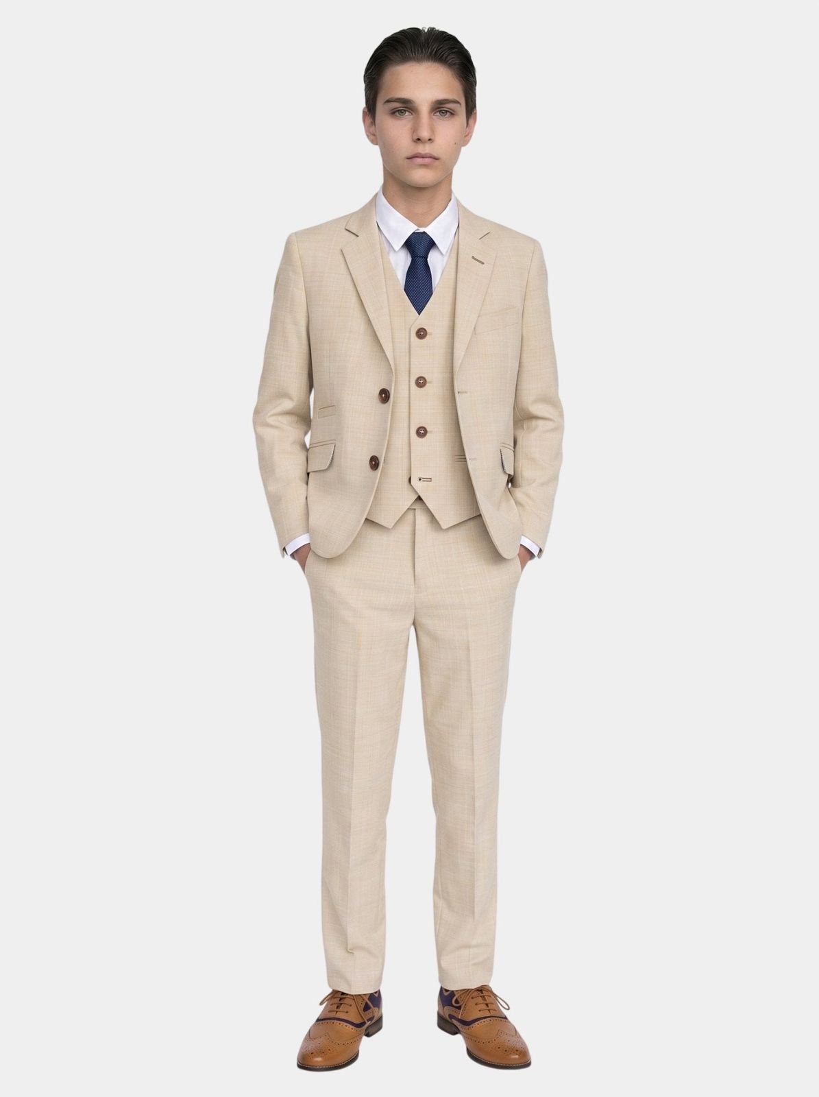 Boys Camden Beige Suit
