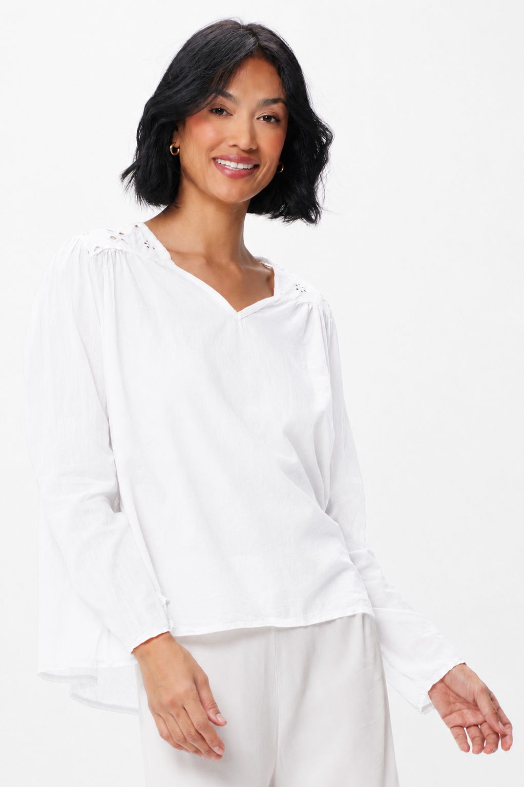 Porter Cotton & Broderie Anglais Top