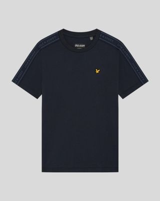 Cotton Blend Jacqaurd Tape T-Shirt