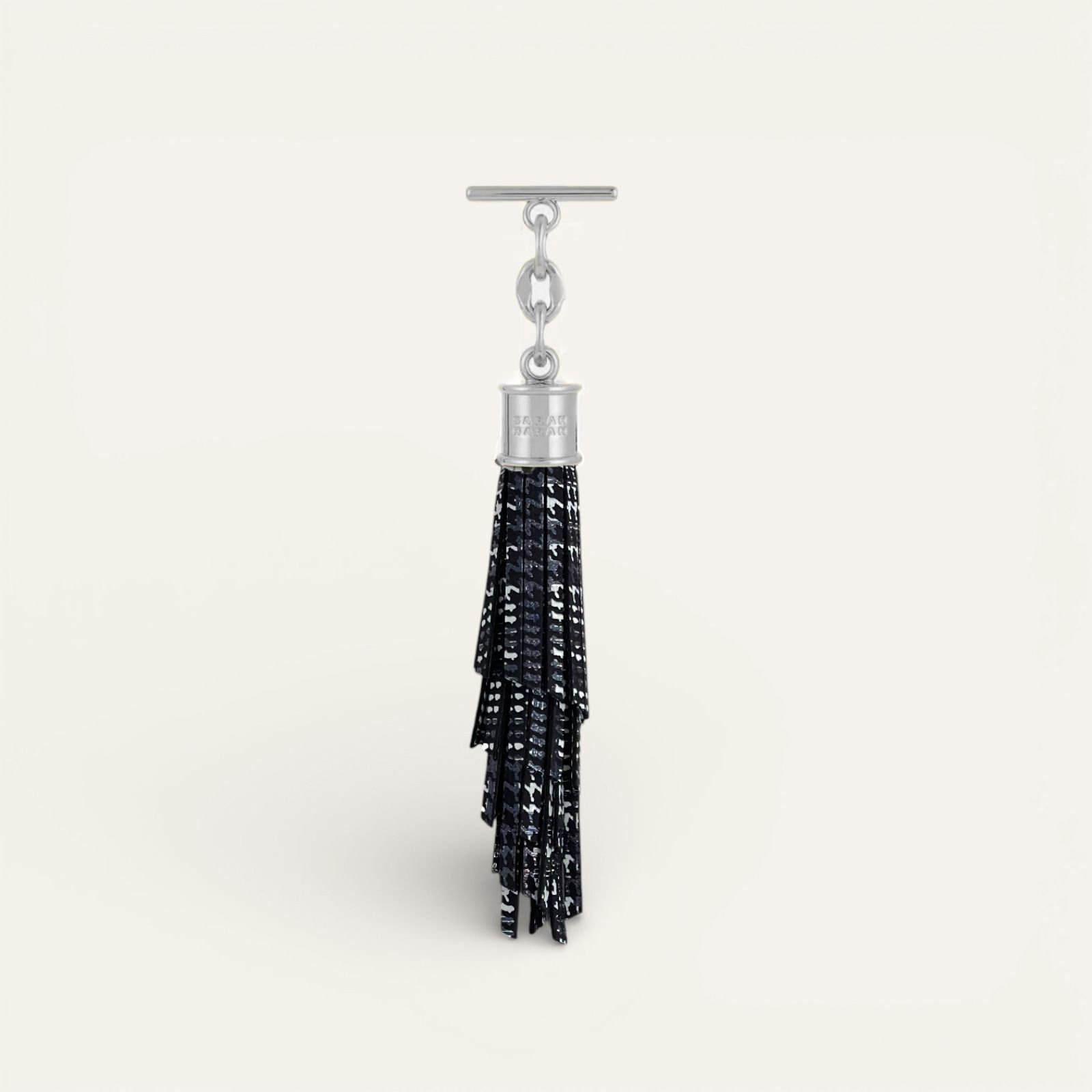 Feather Capsule Tassel Mini | Plaid Dreams with Silver hardware