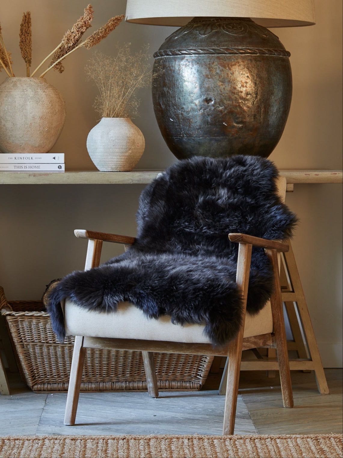 Sheepskin Rug - Dark Grey