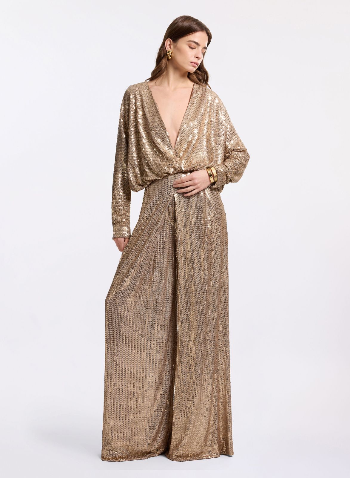 Sequined Jersey  Jumpsuit