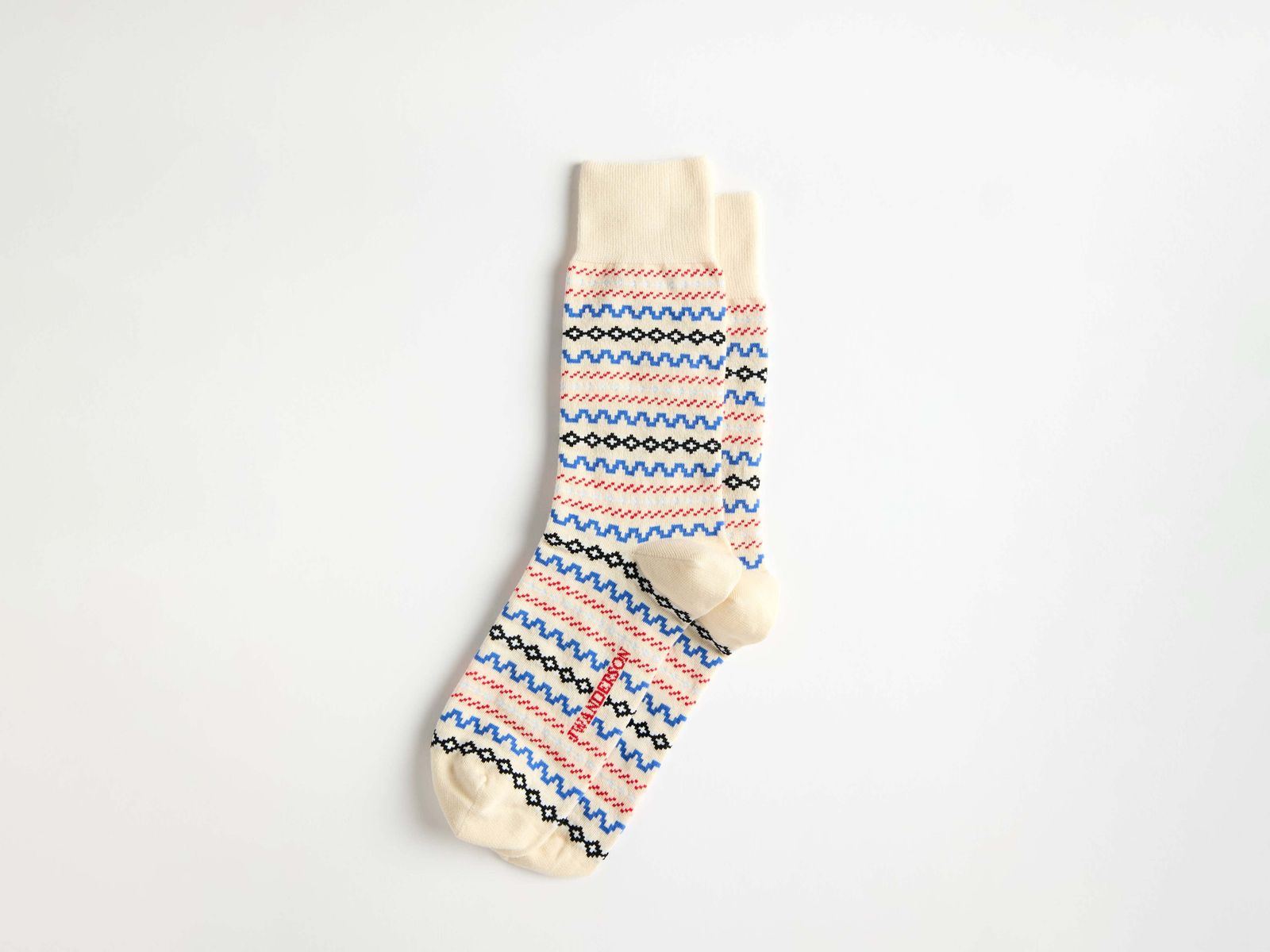 CL_FAIR ISLE SOCK - RED_KW1502YN0474