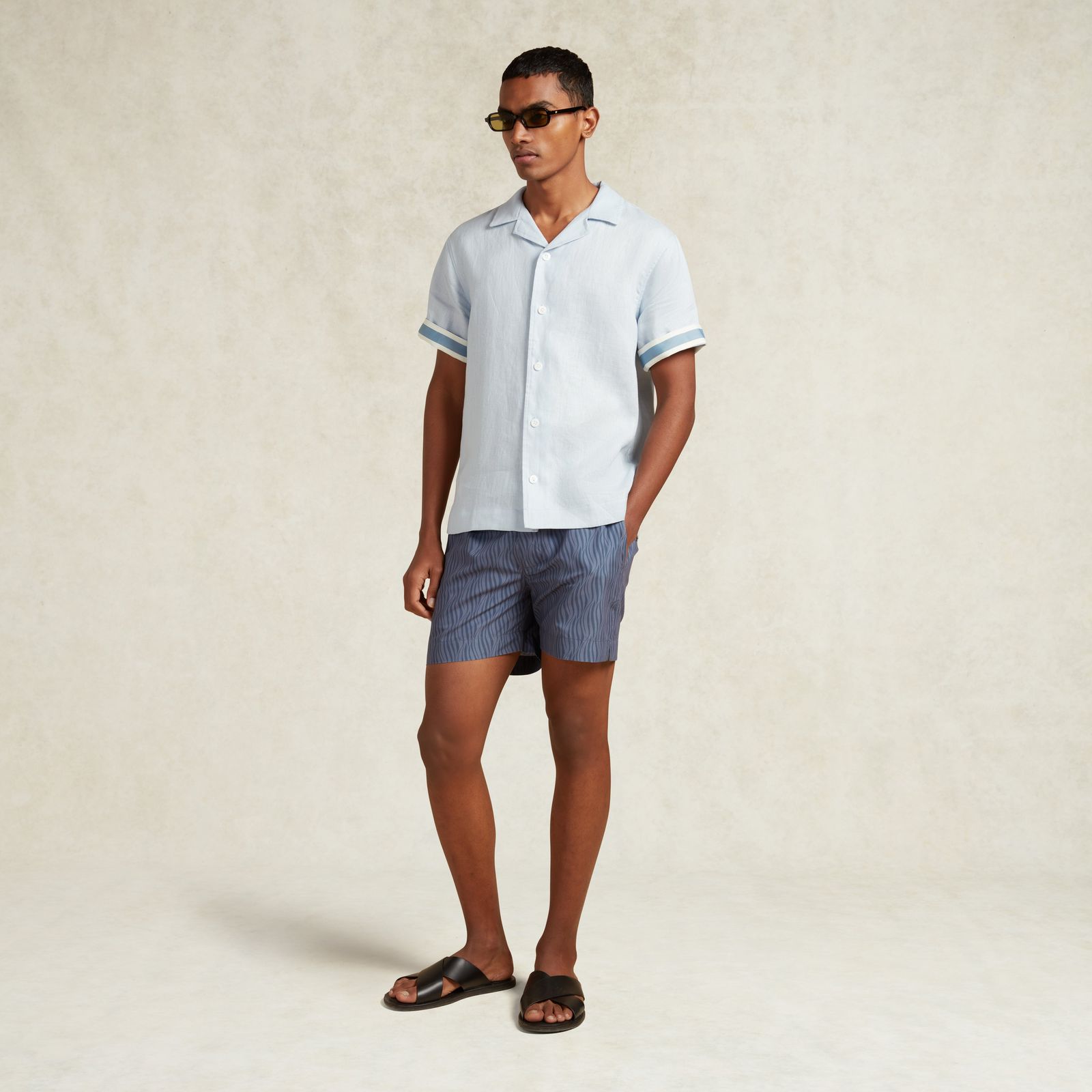 LINEN VALBONNE SHIRT - BLUE