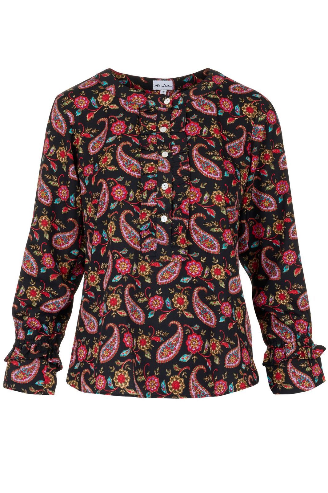 Meg Shirt In Black Paisley