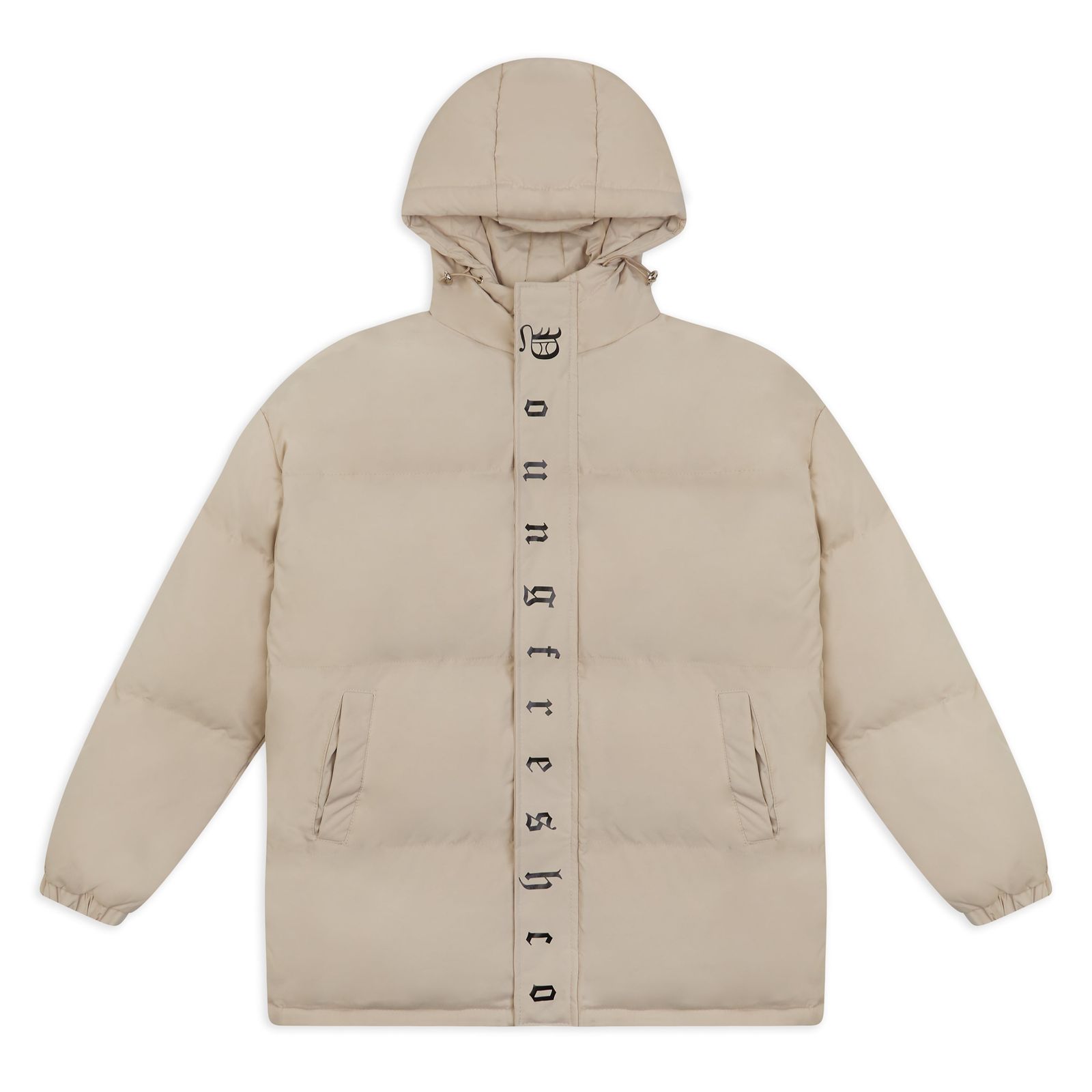 Beige Hooded Puffer Jacket