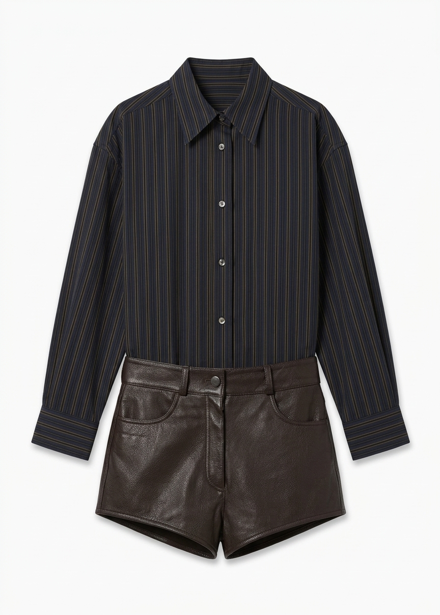 Toulon Shirt - Navy/black Stripe