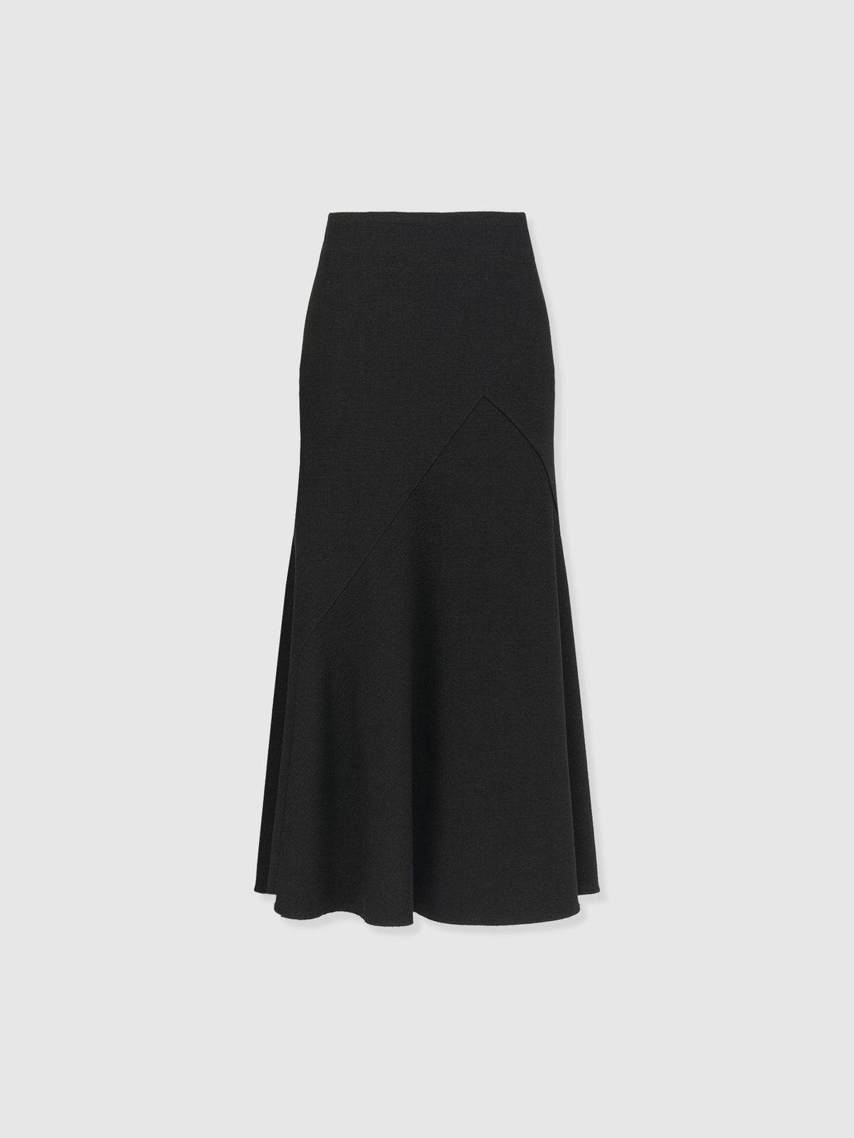 Piper Panelled Skirt  - Black Boucle