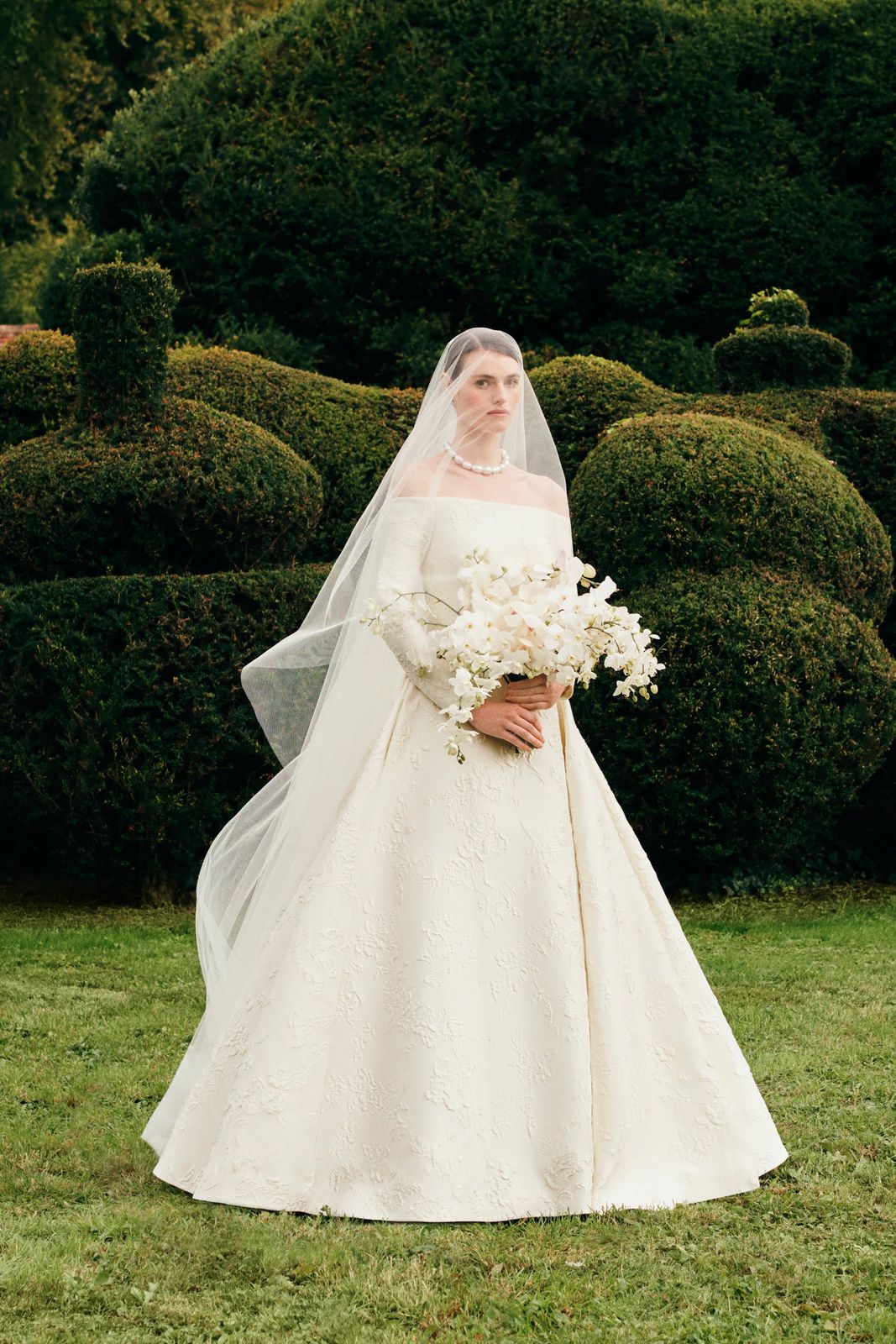 Luisa Bridal Dress in Rose Jacquard