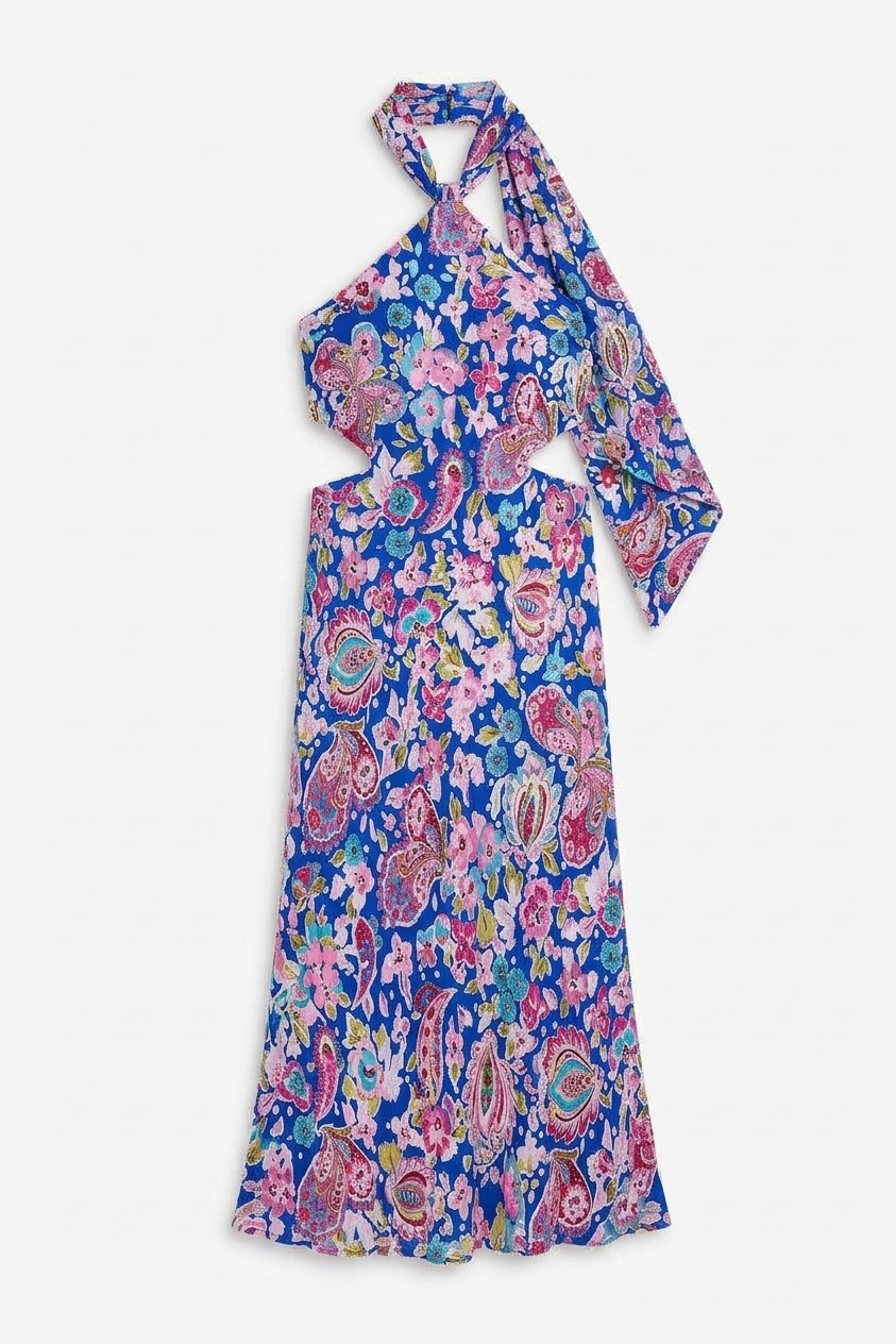 Hayley - Cara Floral Devore Blue