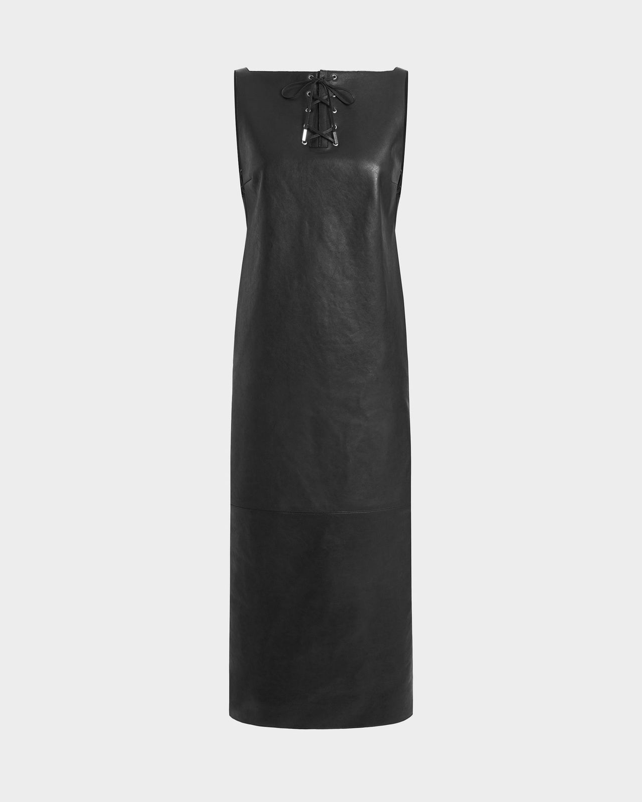 True Midi Dress in Leather