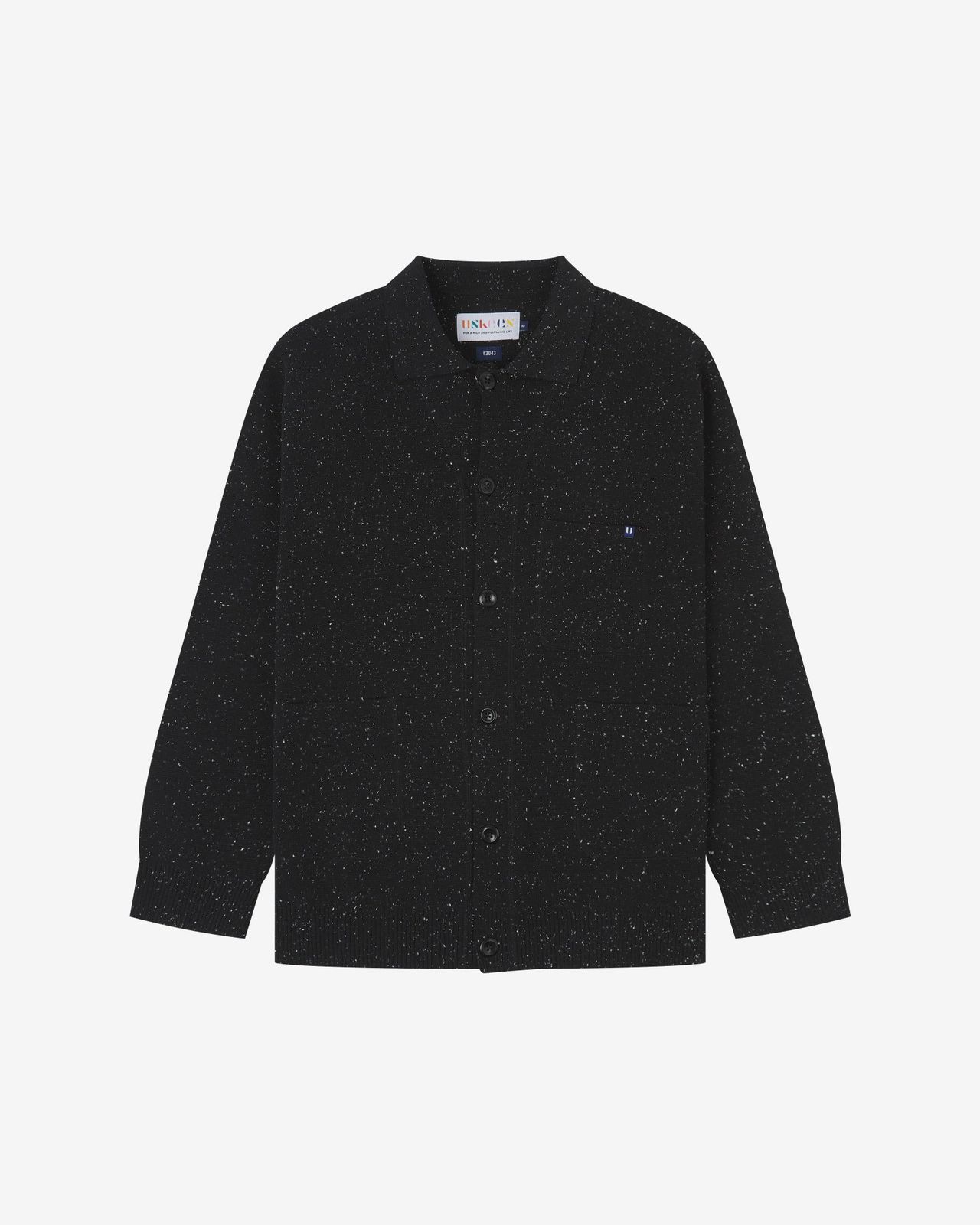 3043 Collared cardigan - black